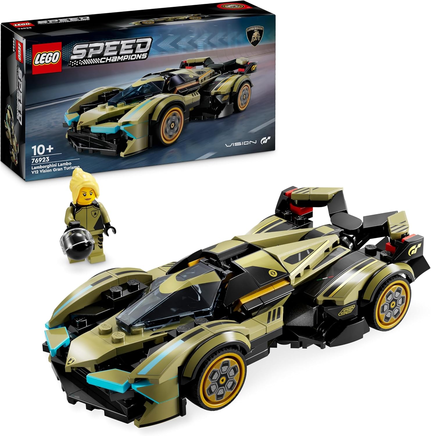 LEGO Speed Champions Lamborghini Lambo V12 Vision GT Super Car 76923 - Building Set for Ages 10+
