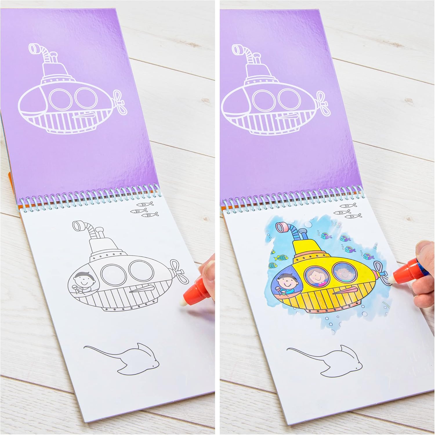 Galt Water Magic - Under the Sea Reusable Colouring Book for Kids 3+ 4