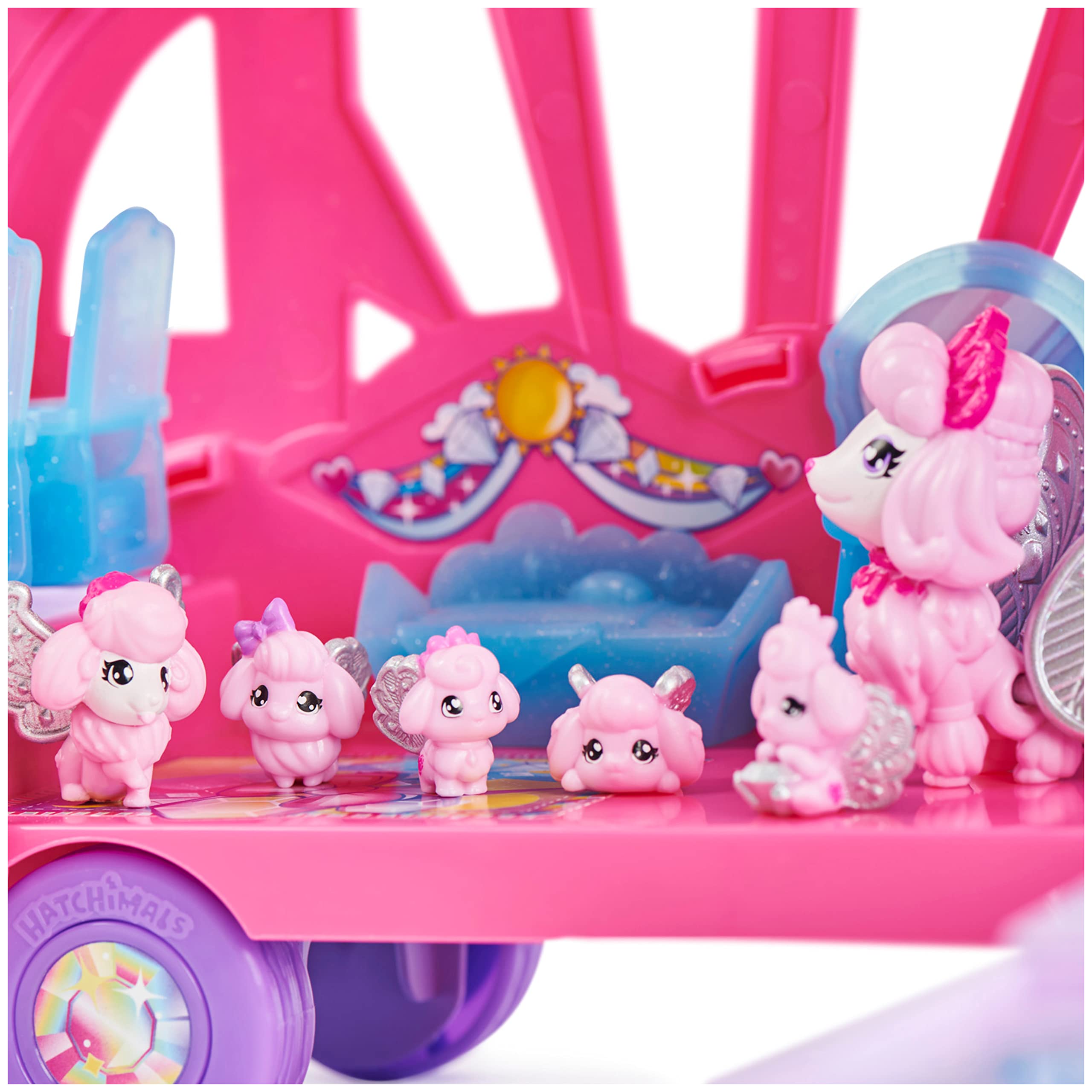 HATCHIMALS CollEGGtibles Rainbow-cation Camper Playset with 6 Sparkling Poodles | Ages 5+ 4