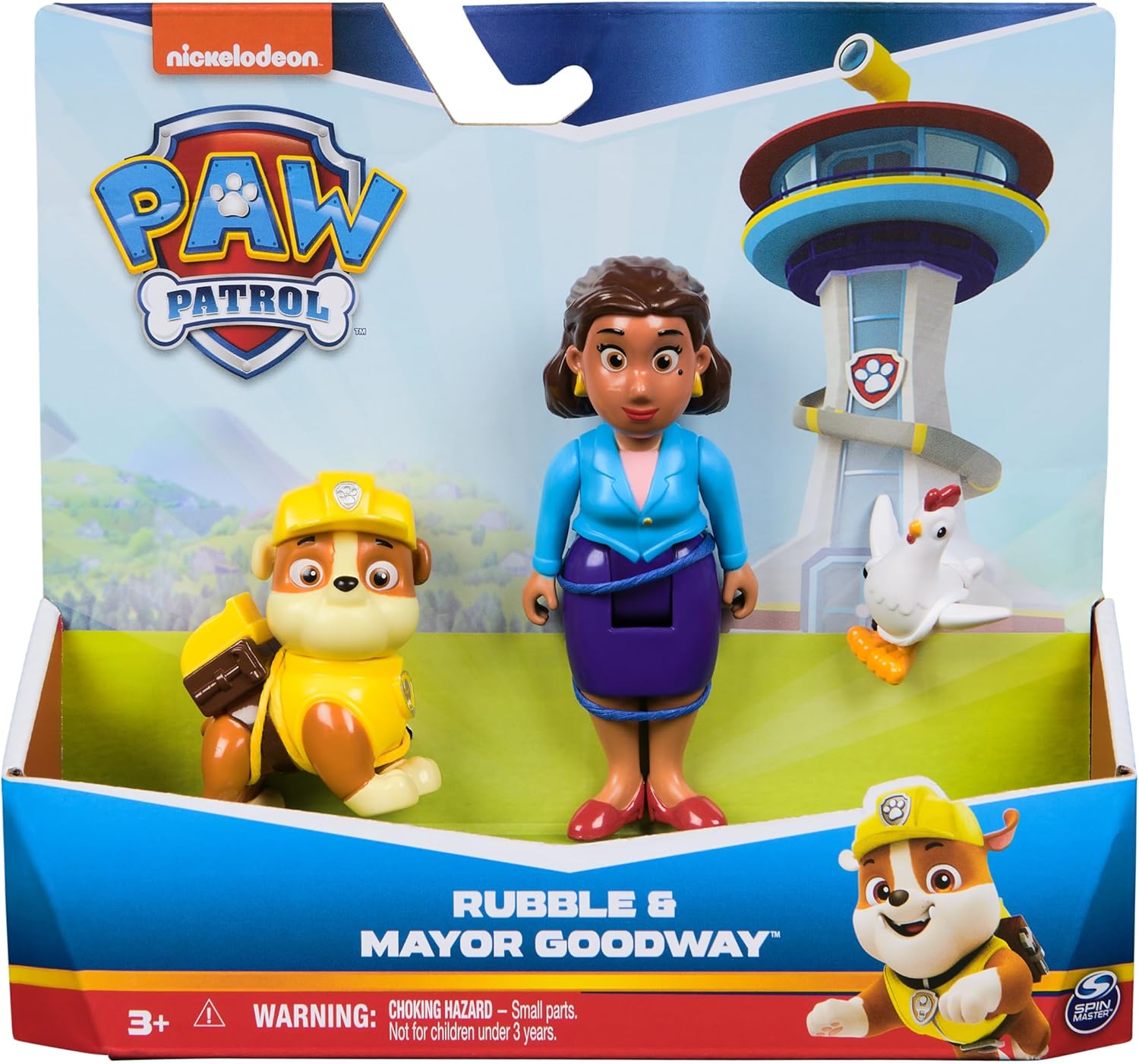 PAW Patrol Rubble, Mayor Goodway and Chickaletta Figures - Action Playset for Kids 3-9 Years 6