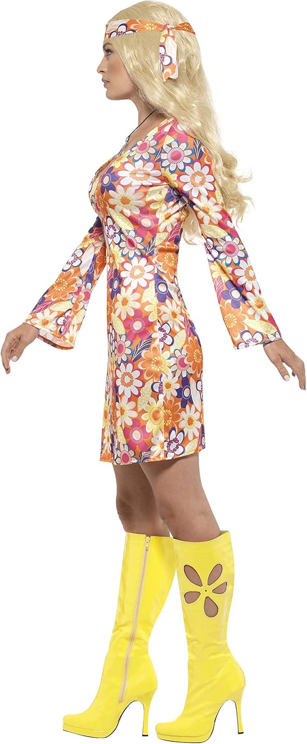 Smiffys Flower Hippie Costume - Women's Size M (UK 12-14) 3