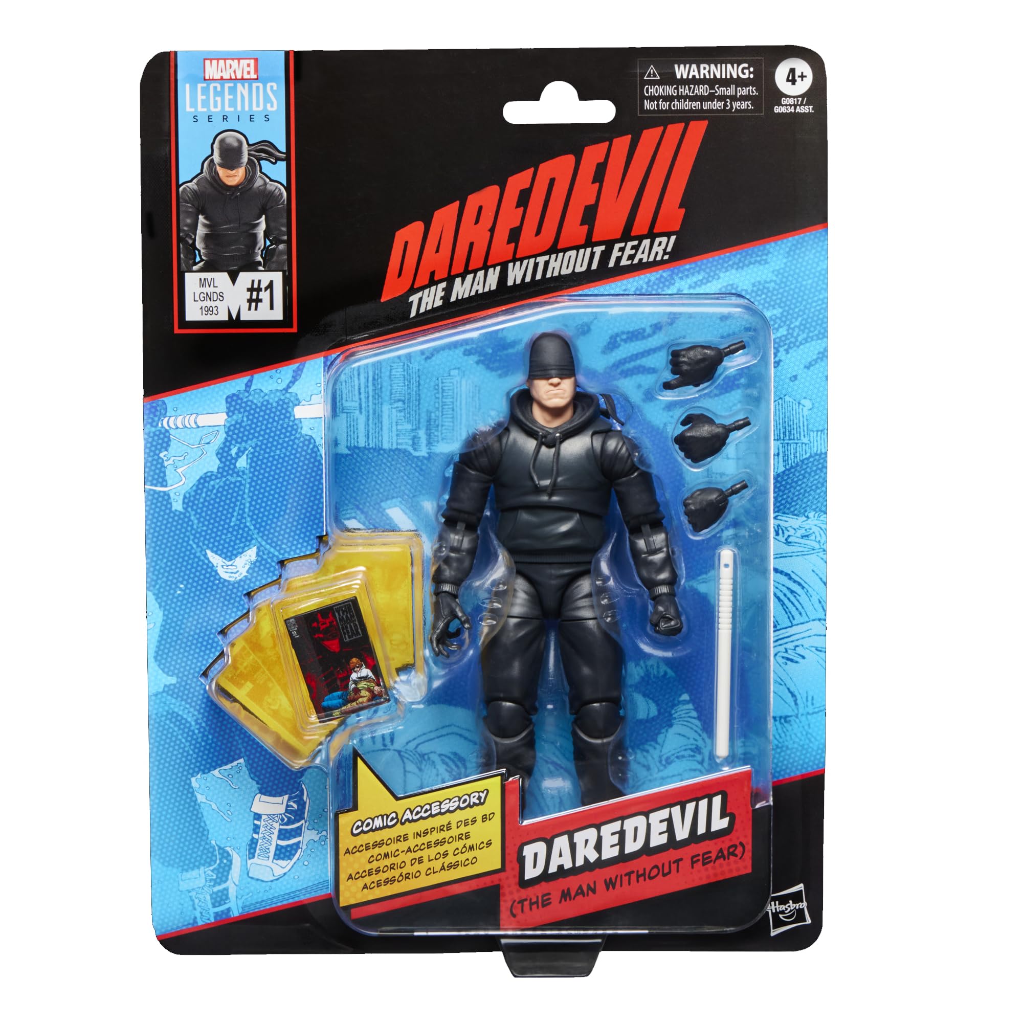 Marvel Legends Series Daredevil Action Figure - 6-Inch Collectible with Comic Accessories