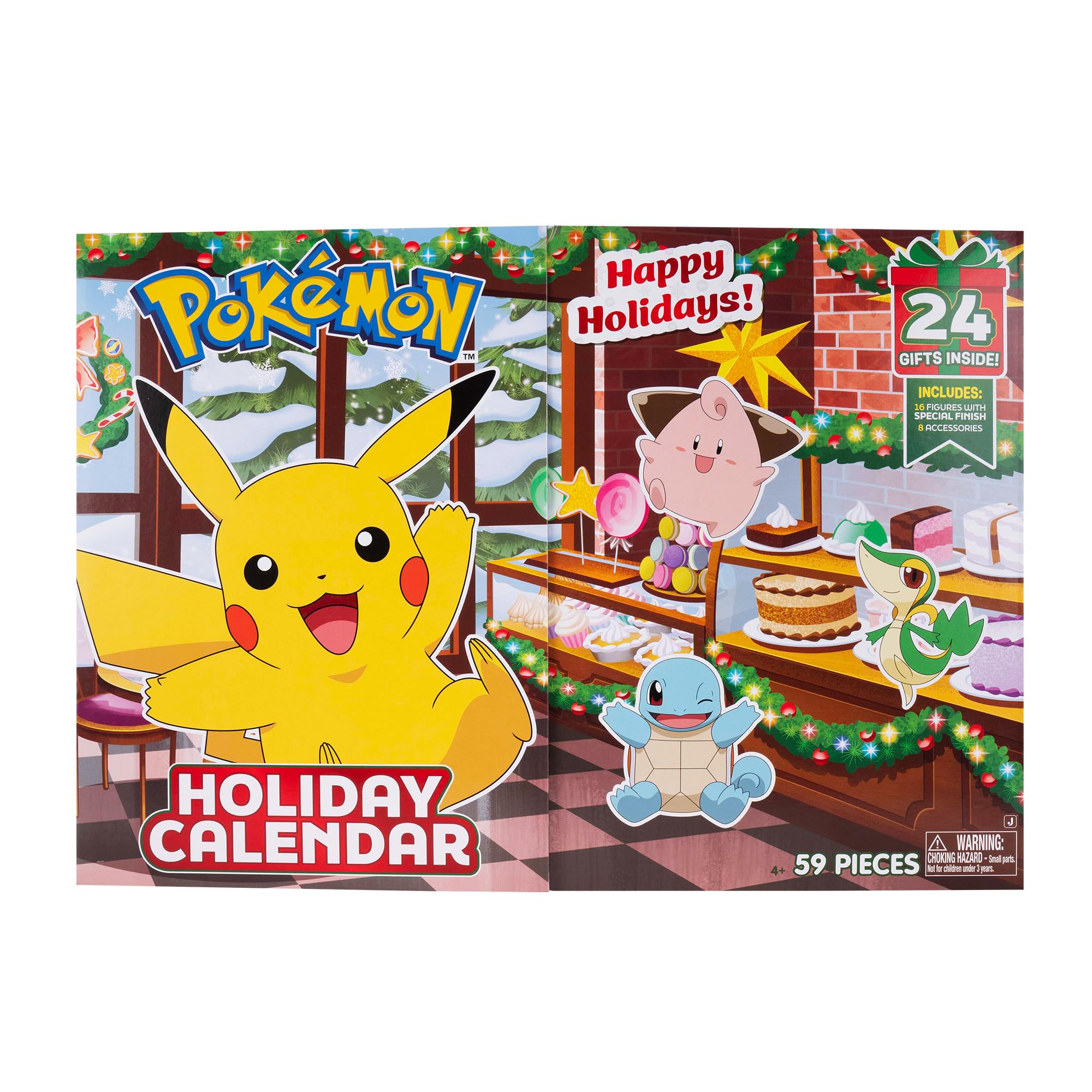 Pokémon Holiday Calendar 2025 - 24-Day Countdown with 16 Battle Figures & Accessories 8
