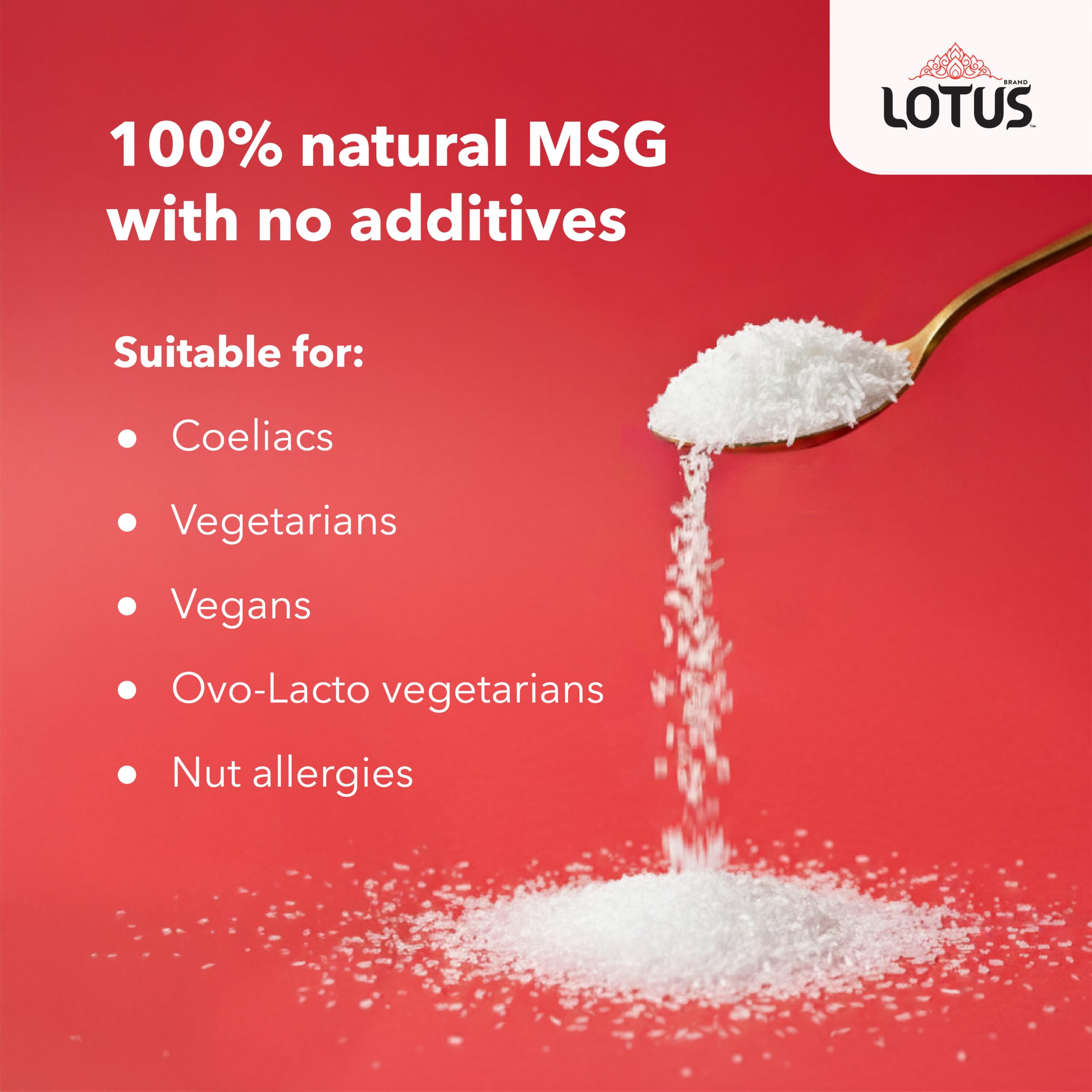 LOTUS BRAND MSG Flavour Enhancer - Enhances Natural Flavors | 100g Powder | Gluten-Free