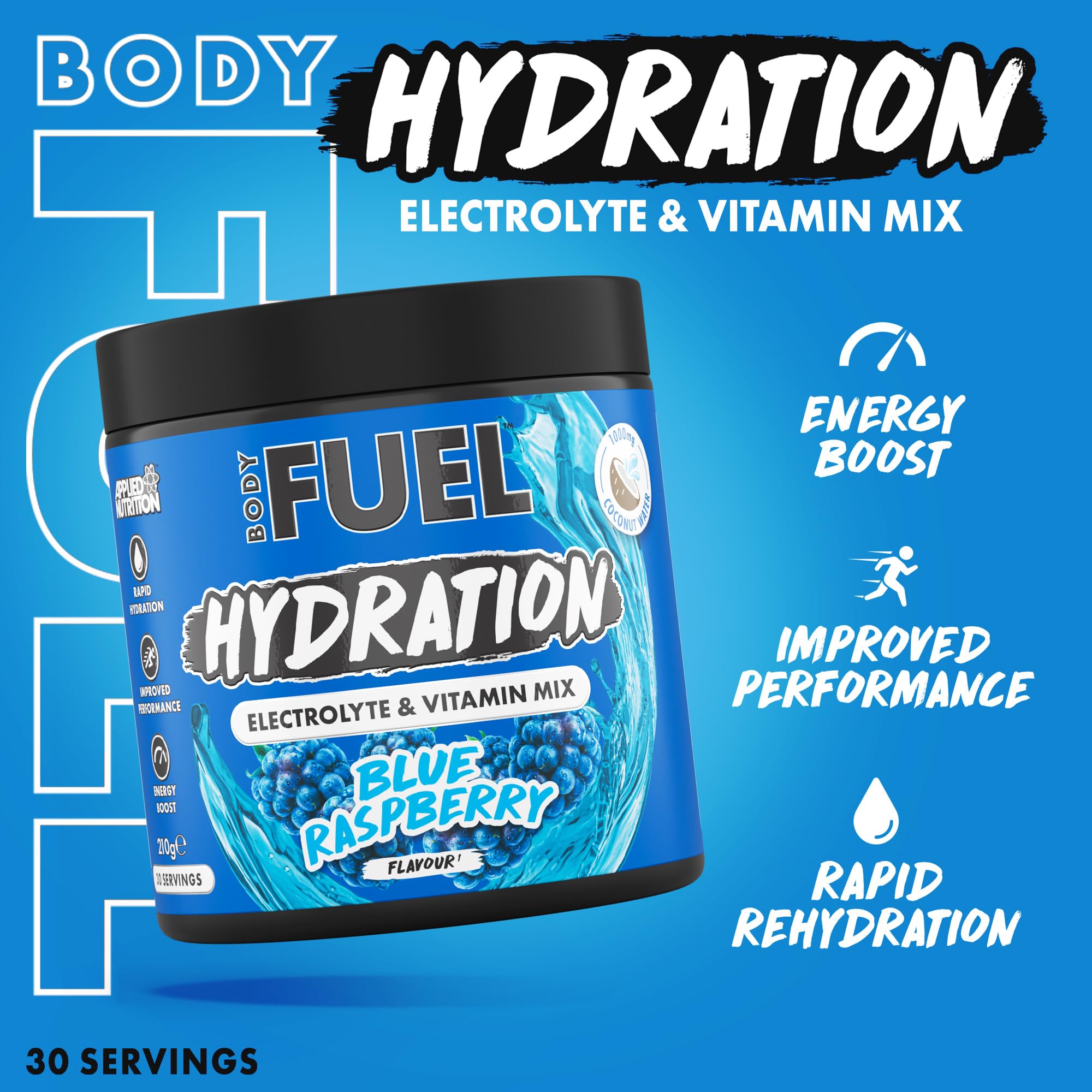 Applied Nutrition BodyFuel Hydration Electrolyte & Vitamin Powder - 30 Servings | Vegan & Halal
