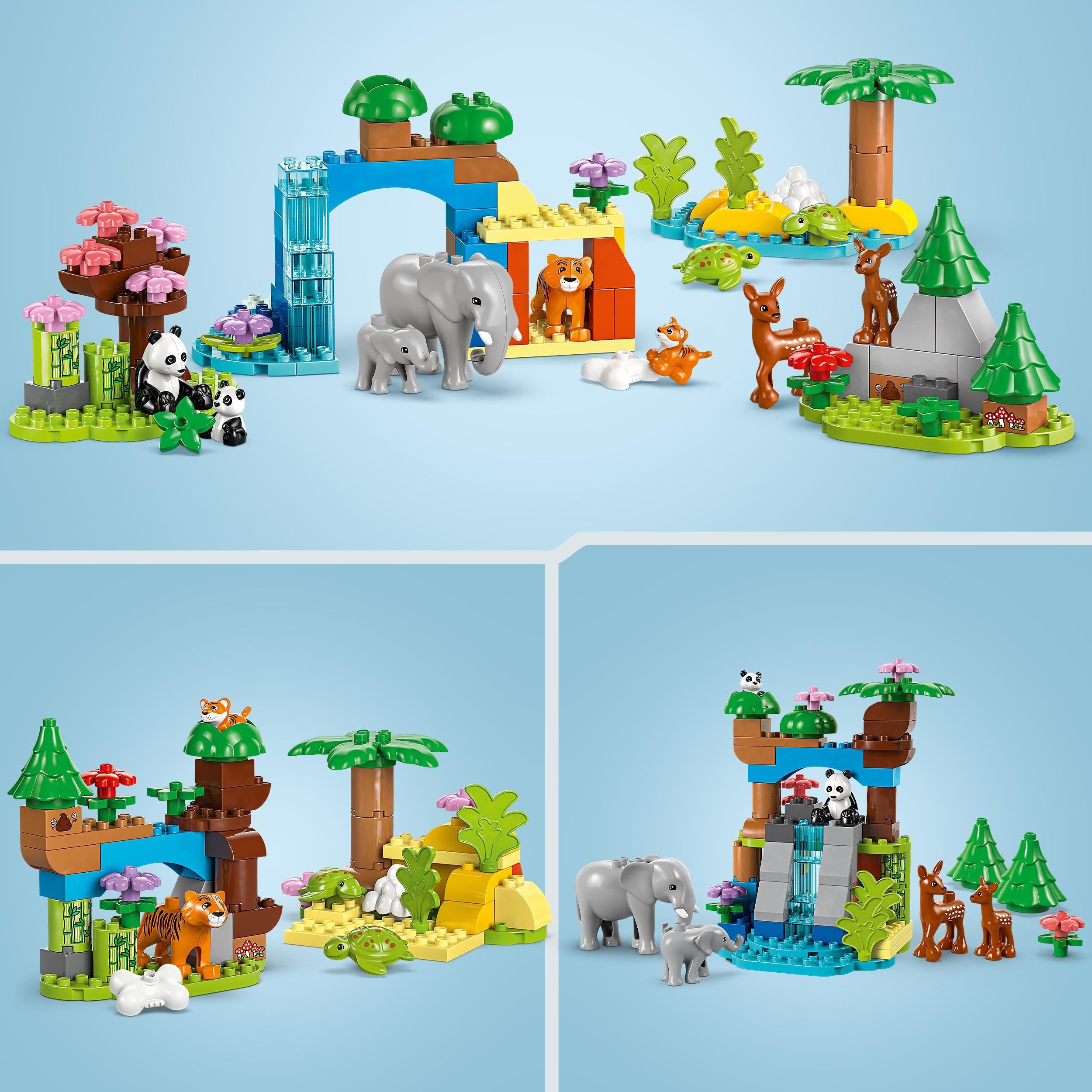 LEGO DUPLO 3in1 Wild Animal Families Set 10446 | Toddler Learning Toy for Ages 2+ 3