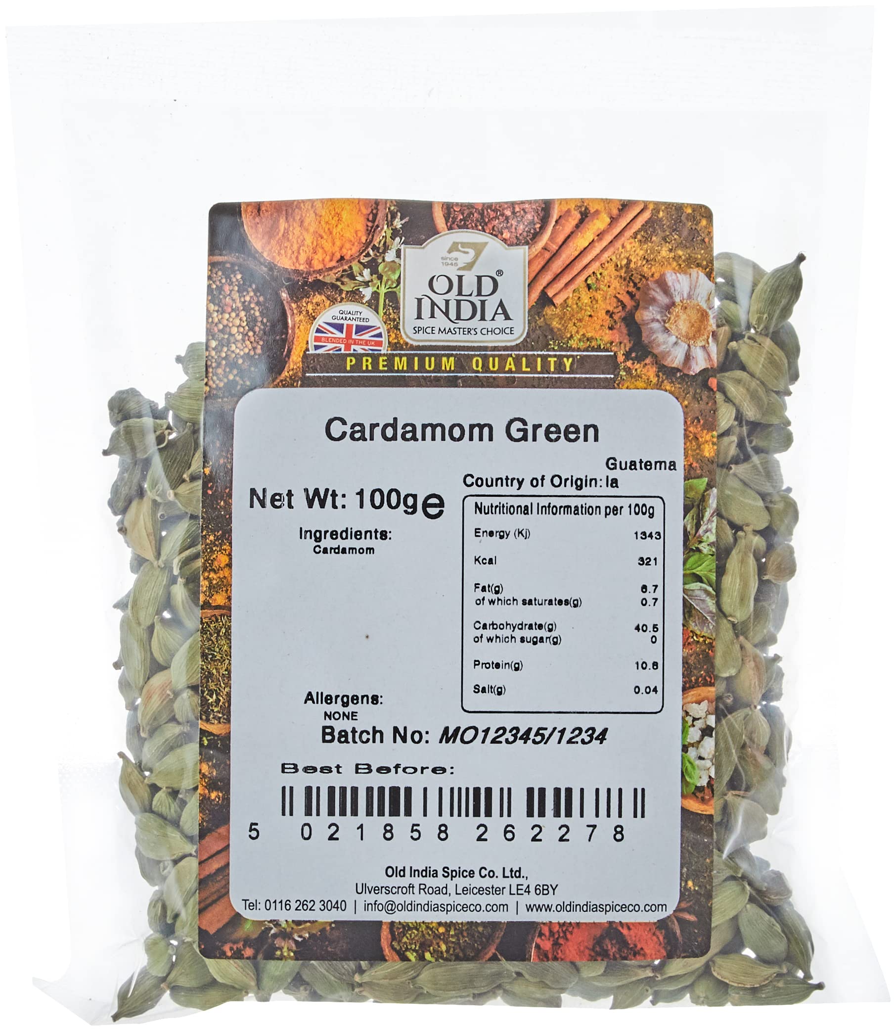 Old India Green Cardamom Whole Spice | 100g Natural & Additive Free