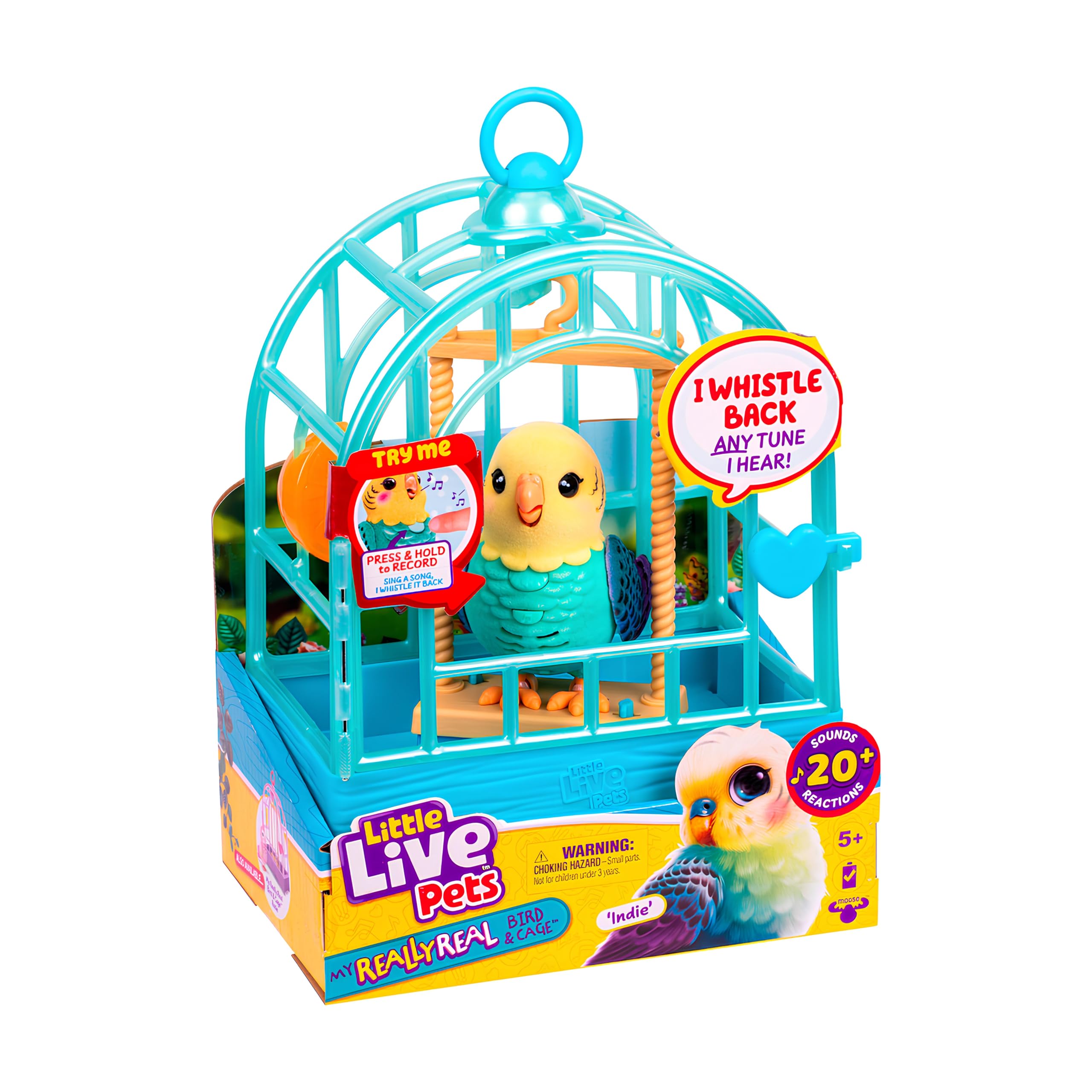 Little Live Pets My Really Real Bird & Cage - Indie, Interactive, Realistic | Ages 5-15 1