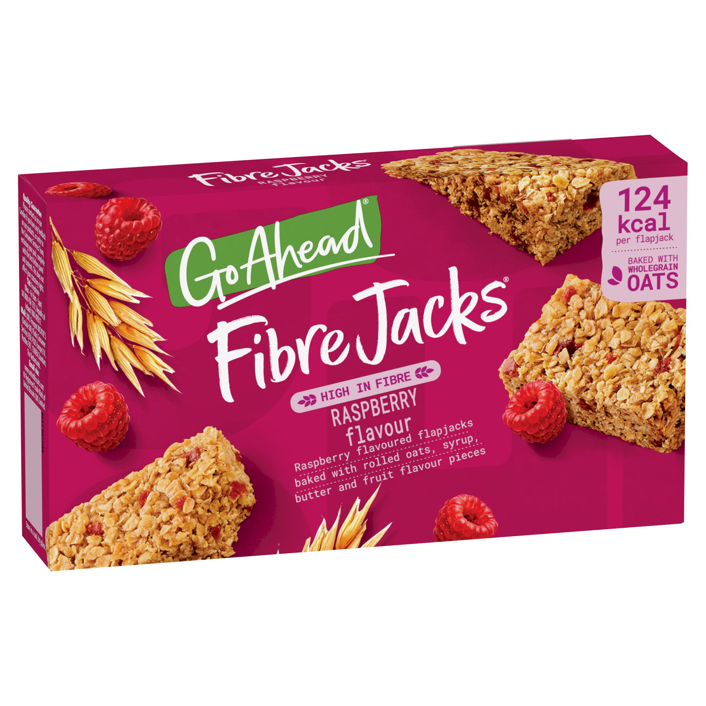 Go Ahead FibreJacks Raspberry Flapjacks, 118.9 g (Pack of 4) 3