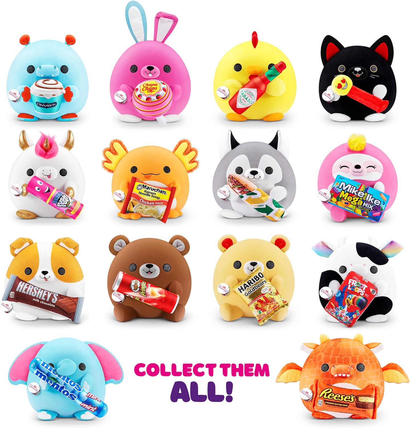 Snackles Super Sized 35 cm Elephant (Mentos) Plush - ZURU Cuddly Squishy Comfort Toy 4