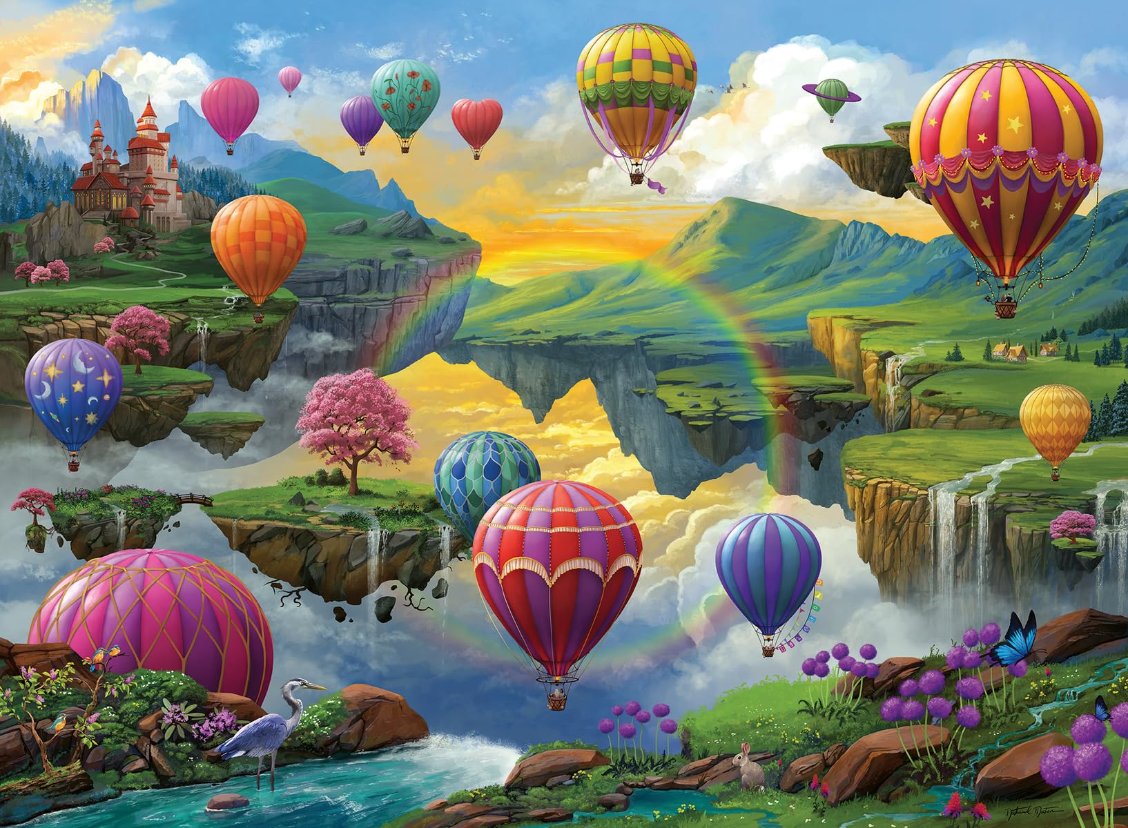 Ravensburger Air Balloon Valley Jigsaw Puzzle - 500 Pieces | Ages 10+ | 49x36cm