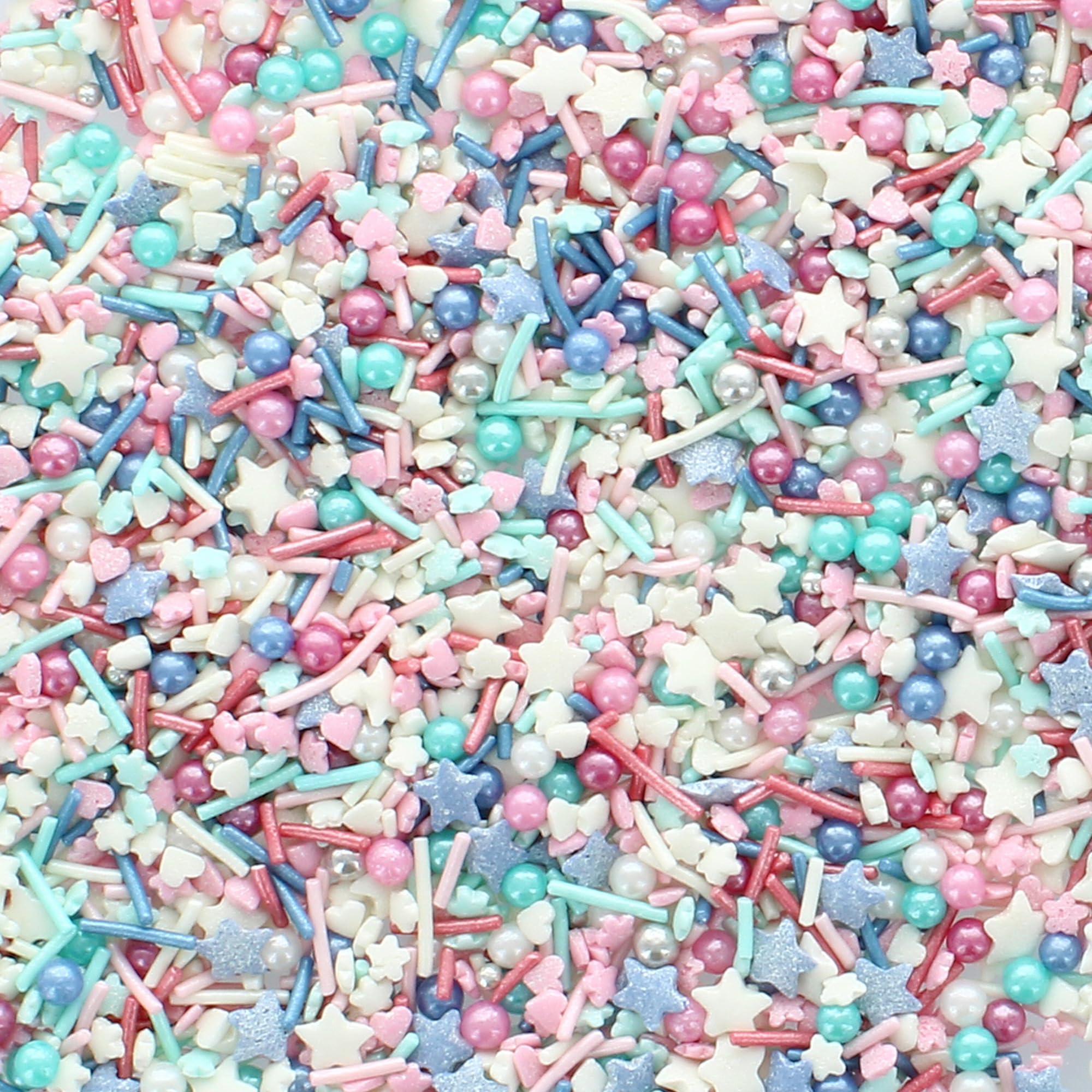 Baked with Love - Party Fun Sprinkles Mix | Blue, Pink & White Edible Cake Decorations | 90g Resealable Bottle 8