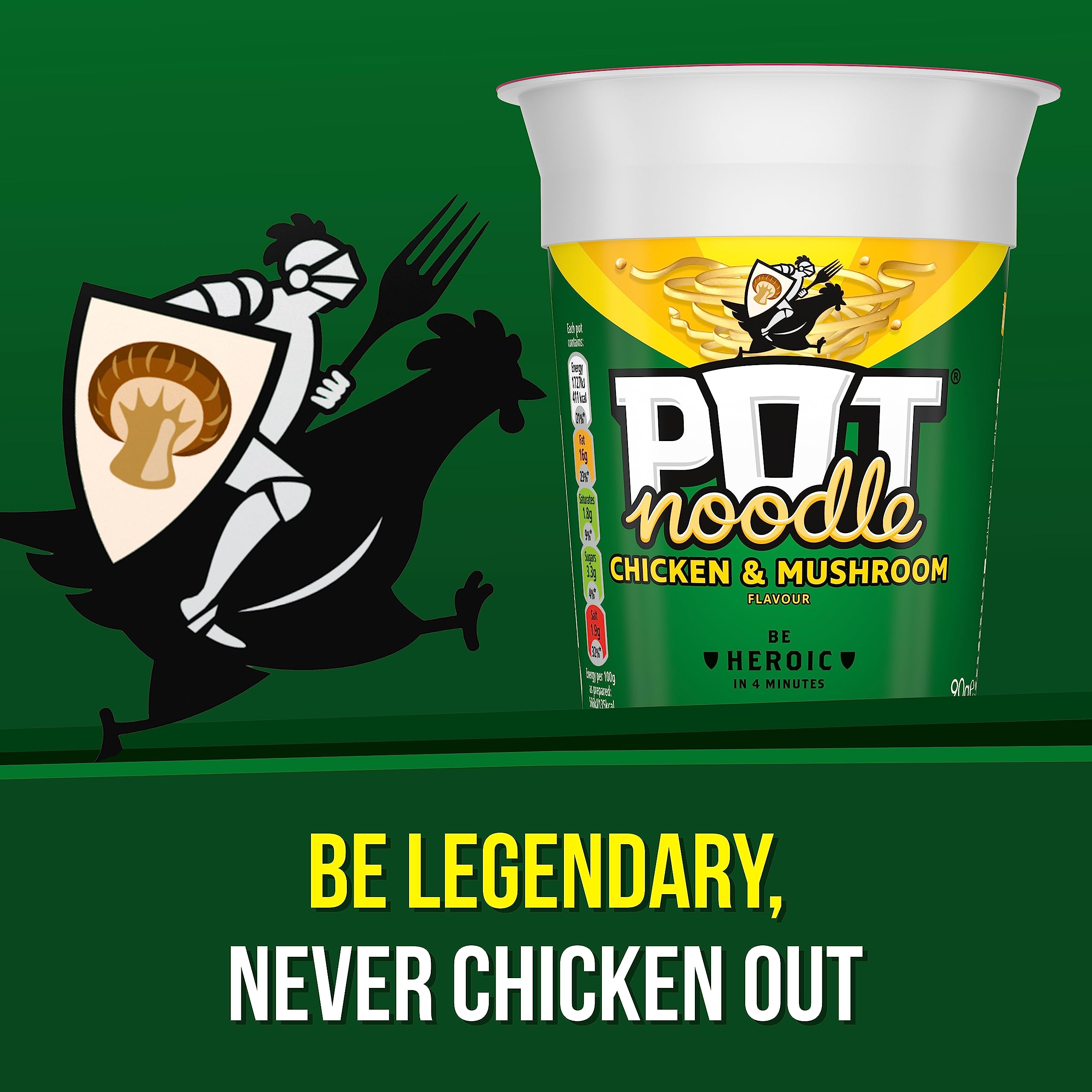 Pot Noodle Chicken & Mushroom Flavour, 12 Pack (12 x 90g) 9