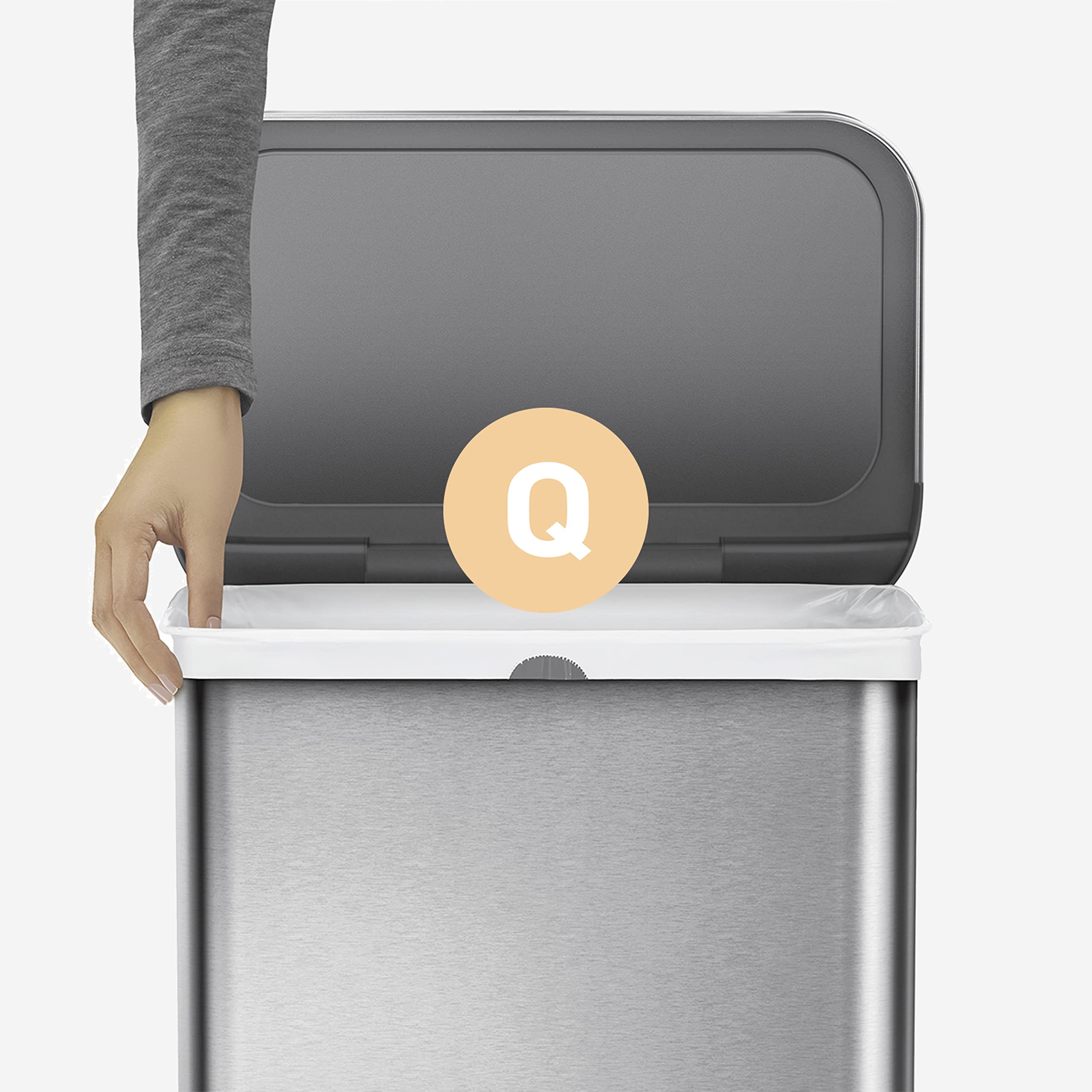 simplehuman Code Q Passgenaue Müllbeutel, weißer Kunststoff (20 Stück) 6