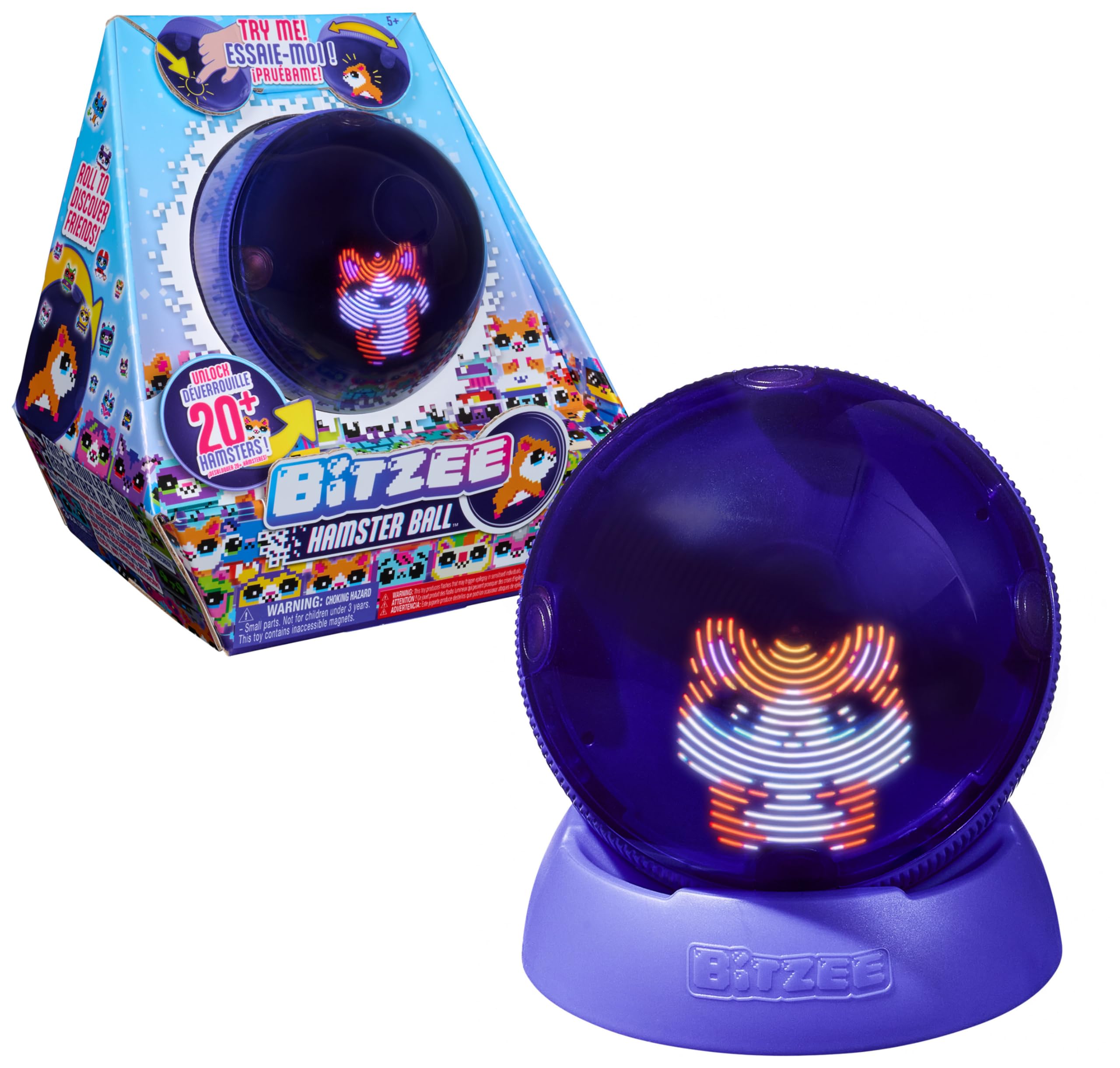 Bitzee, Hamster Ball Interactive Toy, Rolls and Reacts to Touch, Digital Pe