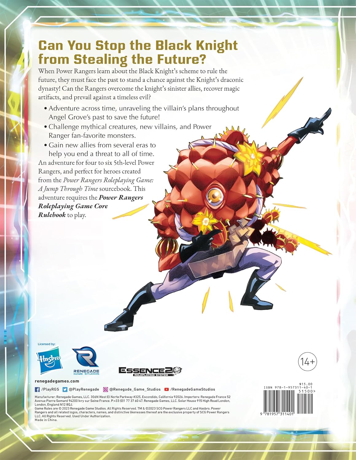 Power Rangers RPG: Time of Knight Adventures Hardcover 4