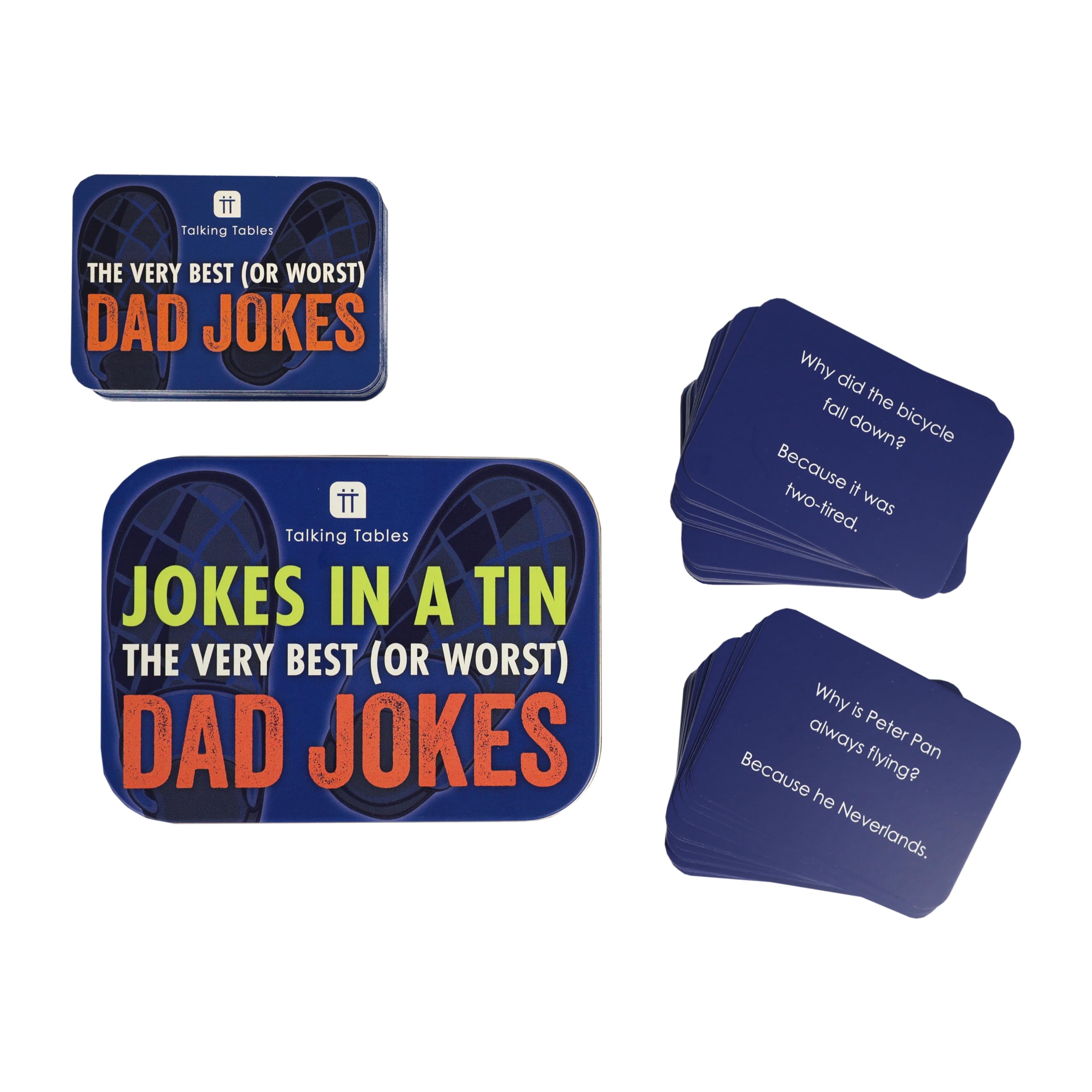 Talking Tables 100 Cards Dad Jokes Card Game for Family Fun 3