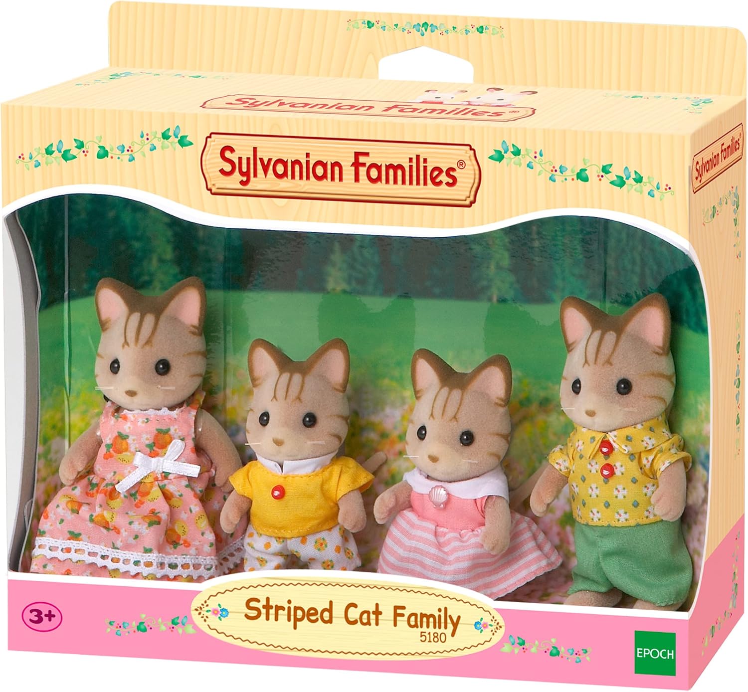 Sylvanian Families - Striped Cat Family Playset for Kids 3+ 3