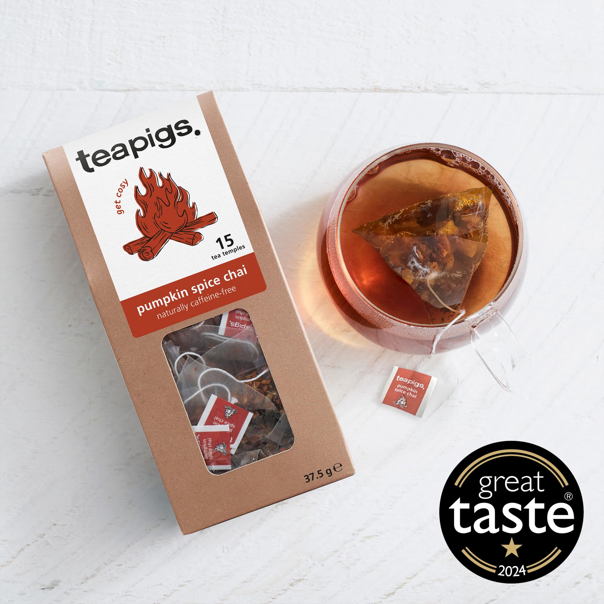 teapigs - Pumpkin Spice Chai Tea Caffeine-Free Tea Bags 5