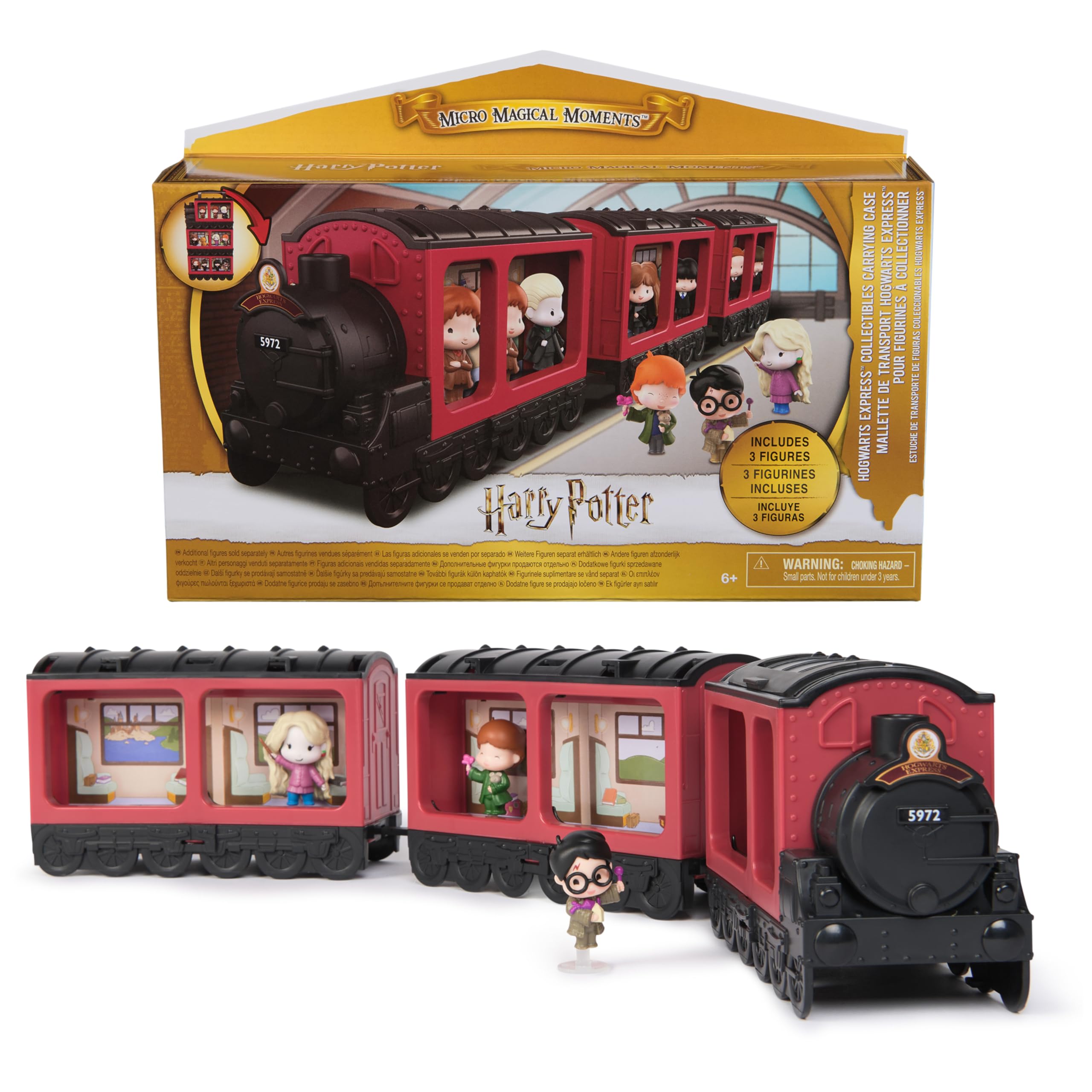 Micro Magical Moments Hogwarts Express Collectibles Case - 3 Exclusive Harry Potter Figures, Holds 22 Mini Figures 9