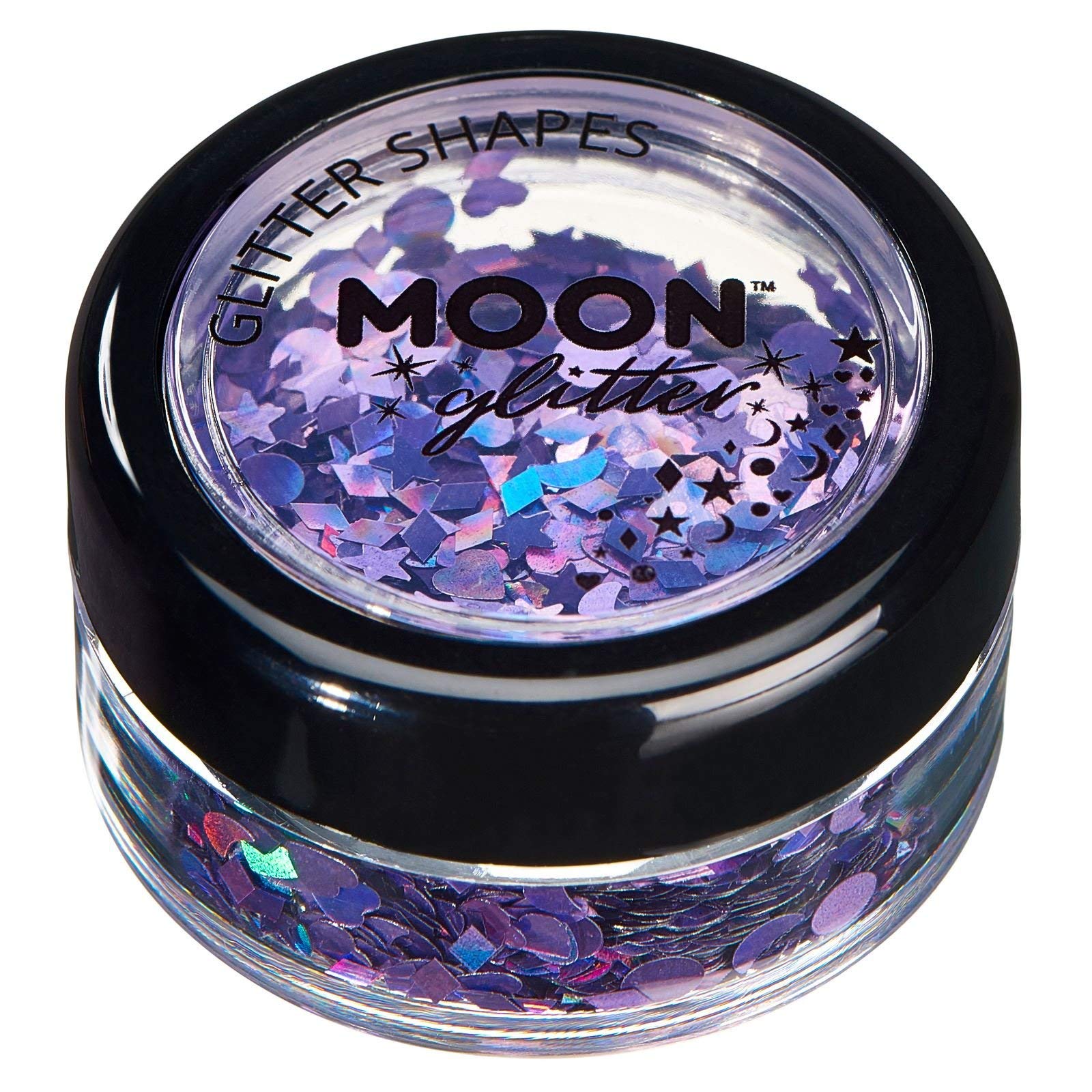 Moon Glitter Holographic Glitter Shapes - Purple | Cosmetic Grade | 3g