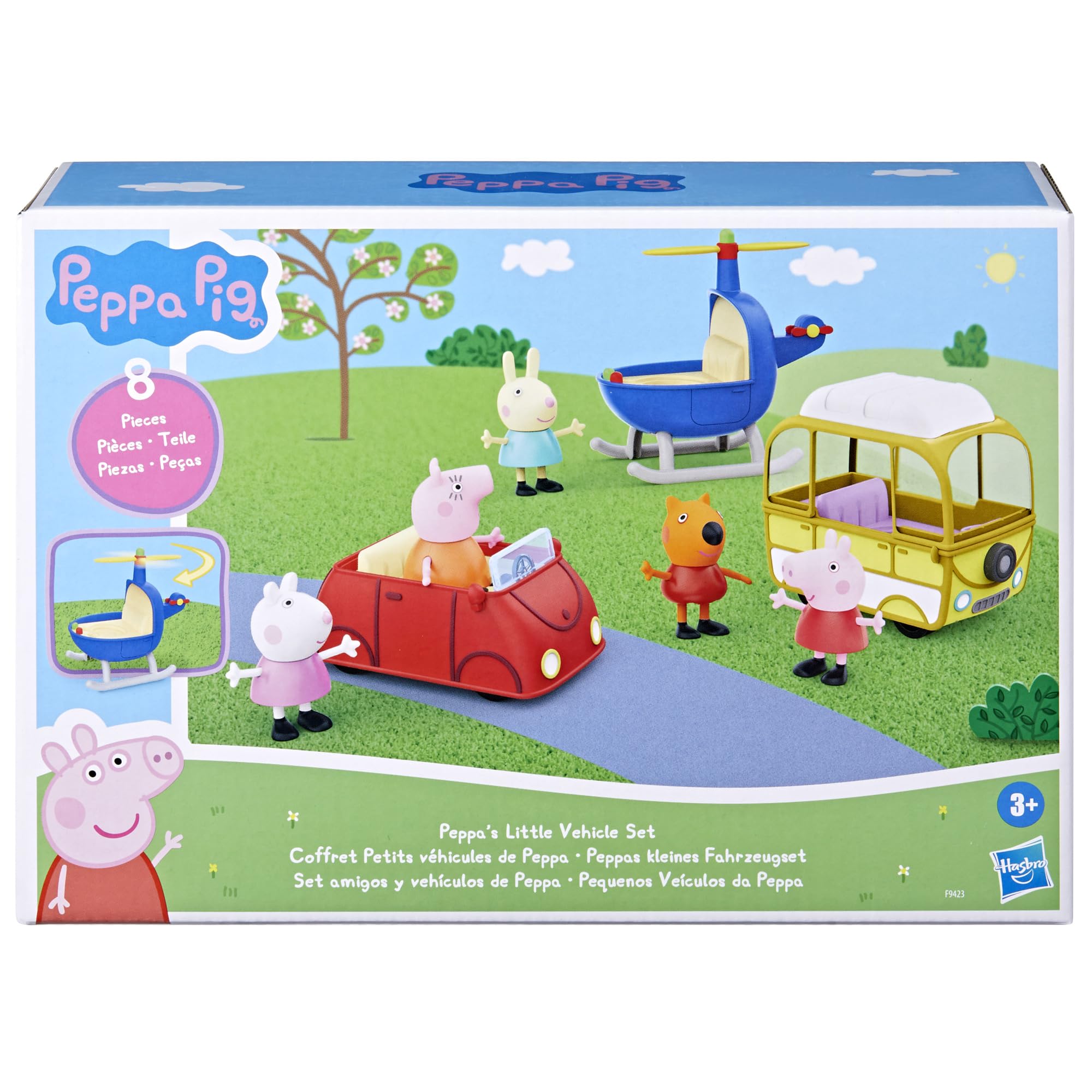 Peppa Pig Little Vehicle Set - 3 Vehicles & 5 Poseable Figures for Kids 3+ 8