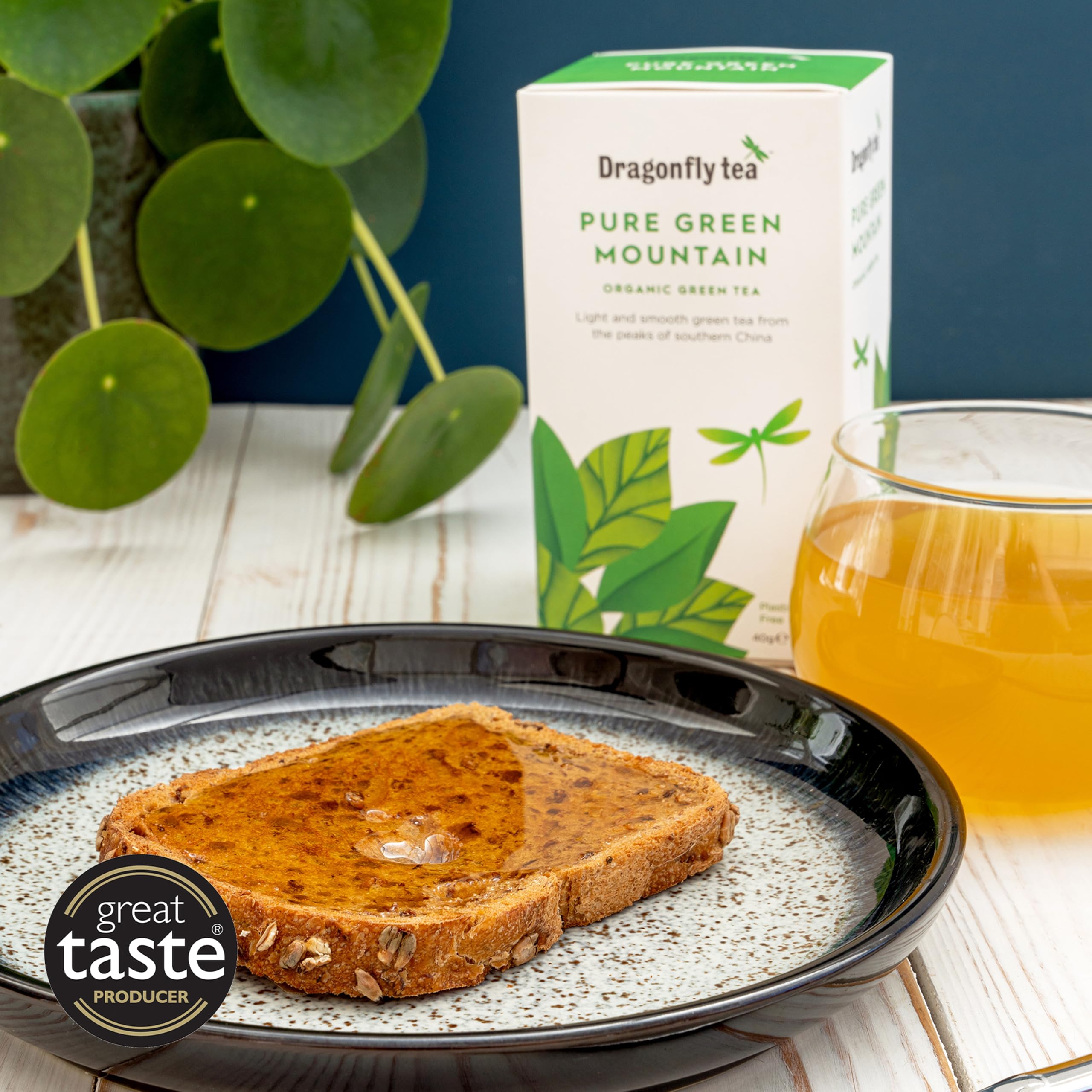 Dragonfly - Pure Green Mountain Organic Green Tea Bags, 80 Count (4 x 20)