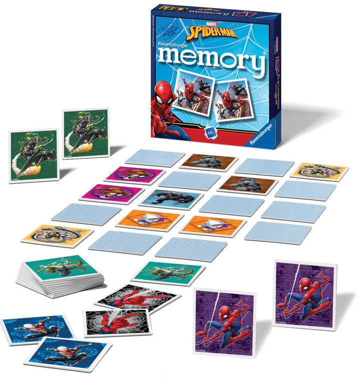 Ravensburger Marvel Spiderman Mini Memory Game - Matching Card Game for Kids