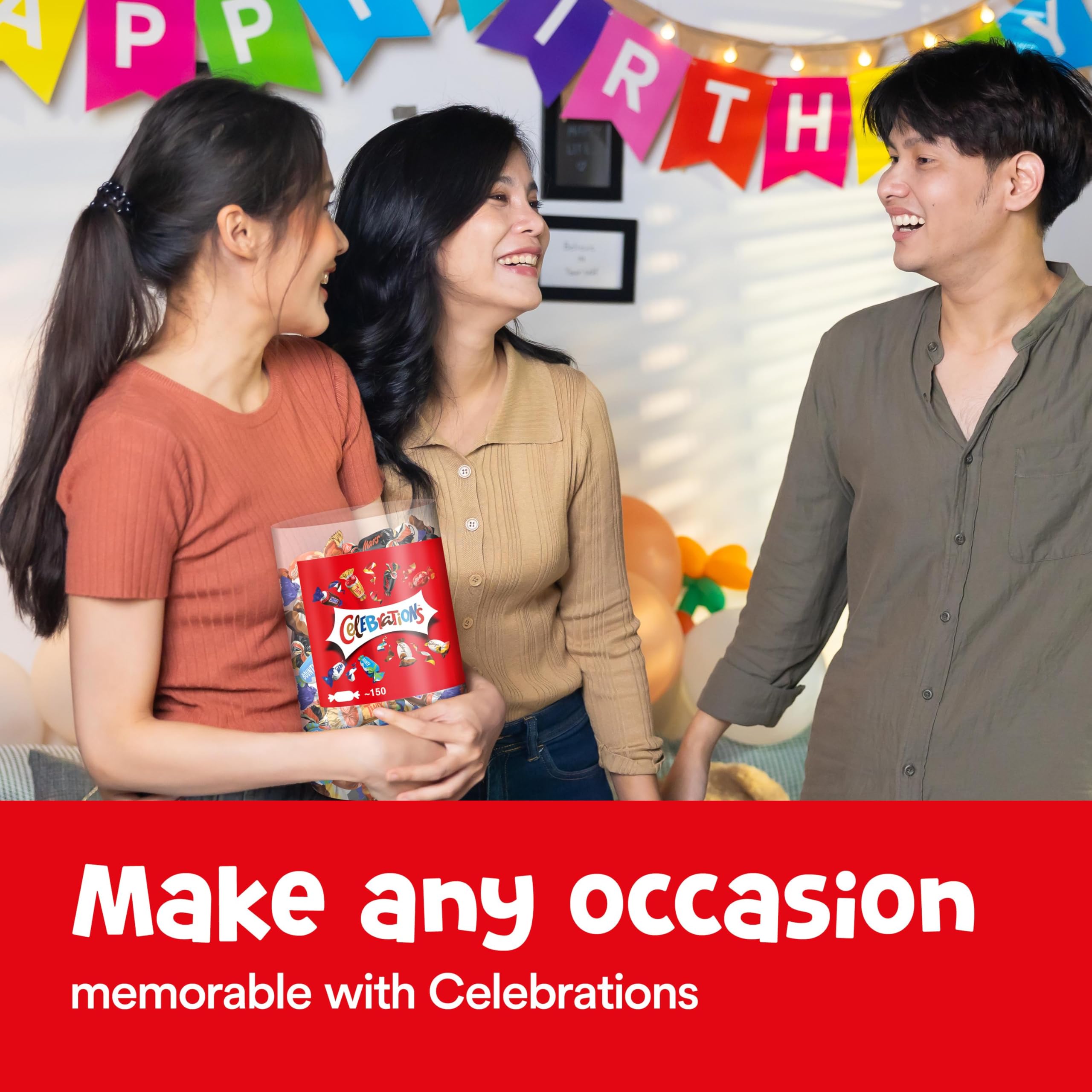 Celebrations Milchschokolade-Geschenkbox mit Mini-Schokoladen und Keksriegeln in einer Tube 6