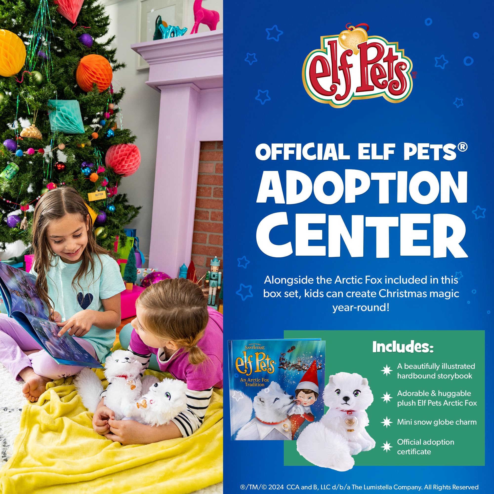 EPFOX Elf Pets Arctic Fox - Plush Stuffed Animal with Storybook & Snow Globe Charm 4