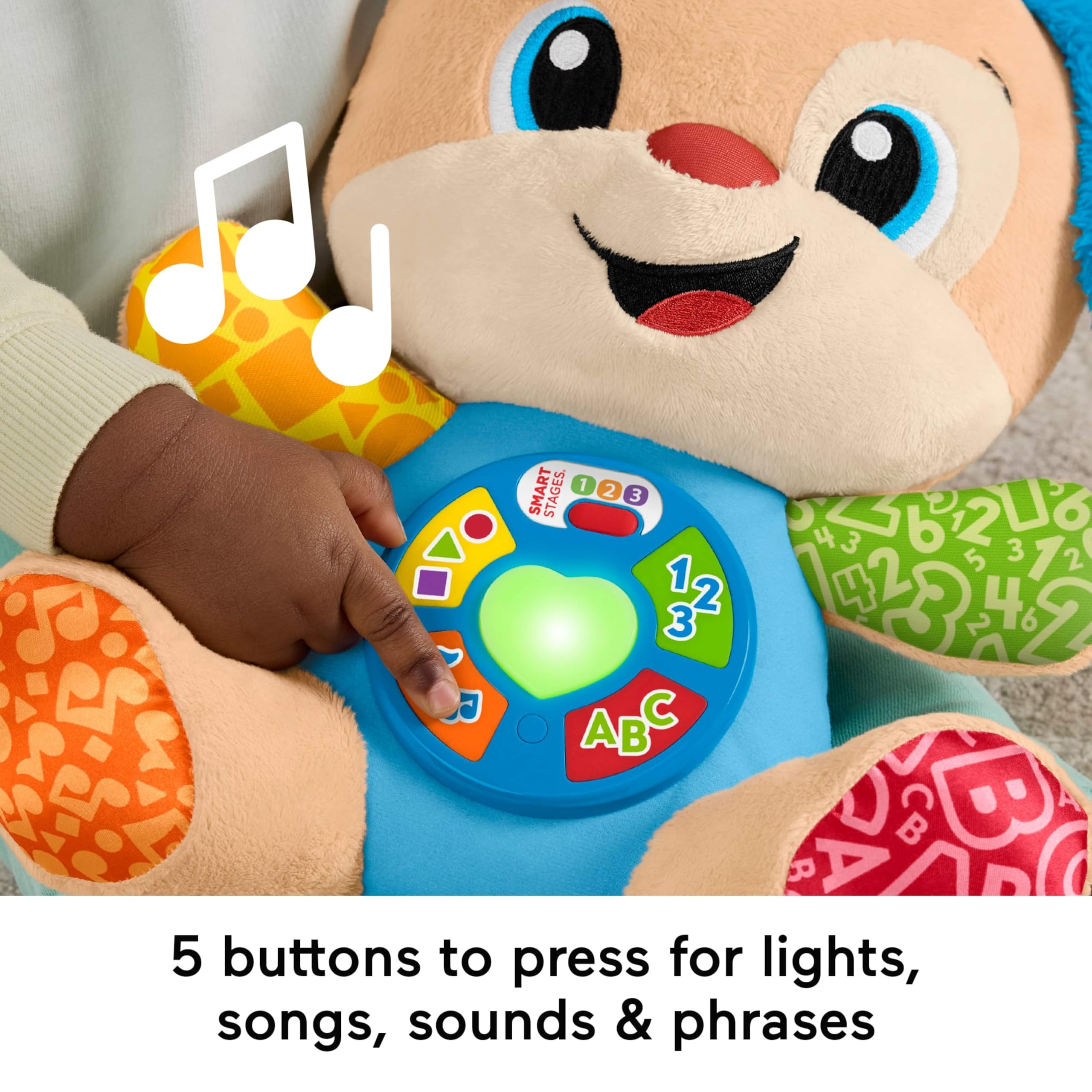 Fisher-Price Laugh &amp; Learn Smart Stages Puppy – Musikalisches Plüsch-Lernspielzeug für Babys ab 6 Monaten 9