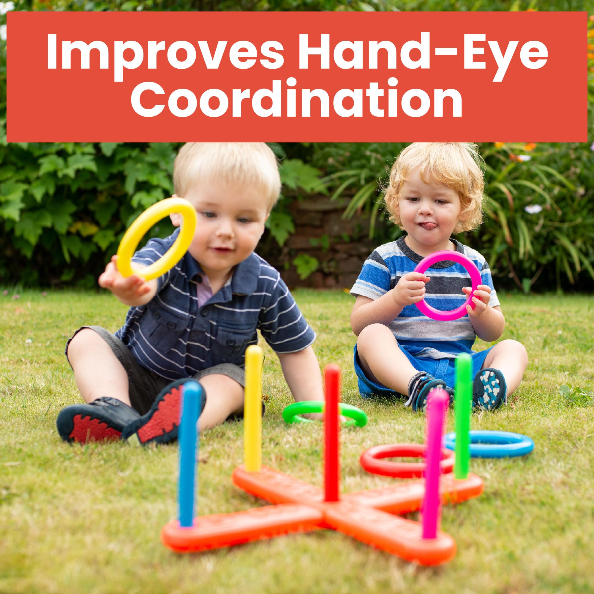 Toyrific Quoits Set - Classic Ring Toss Game for Kids 3+ Years 8