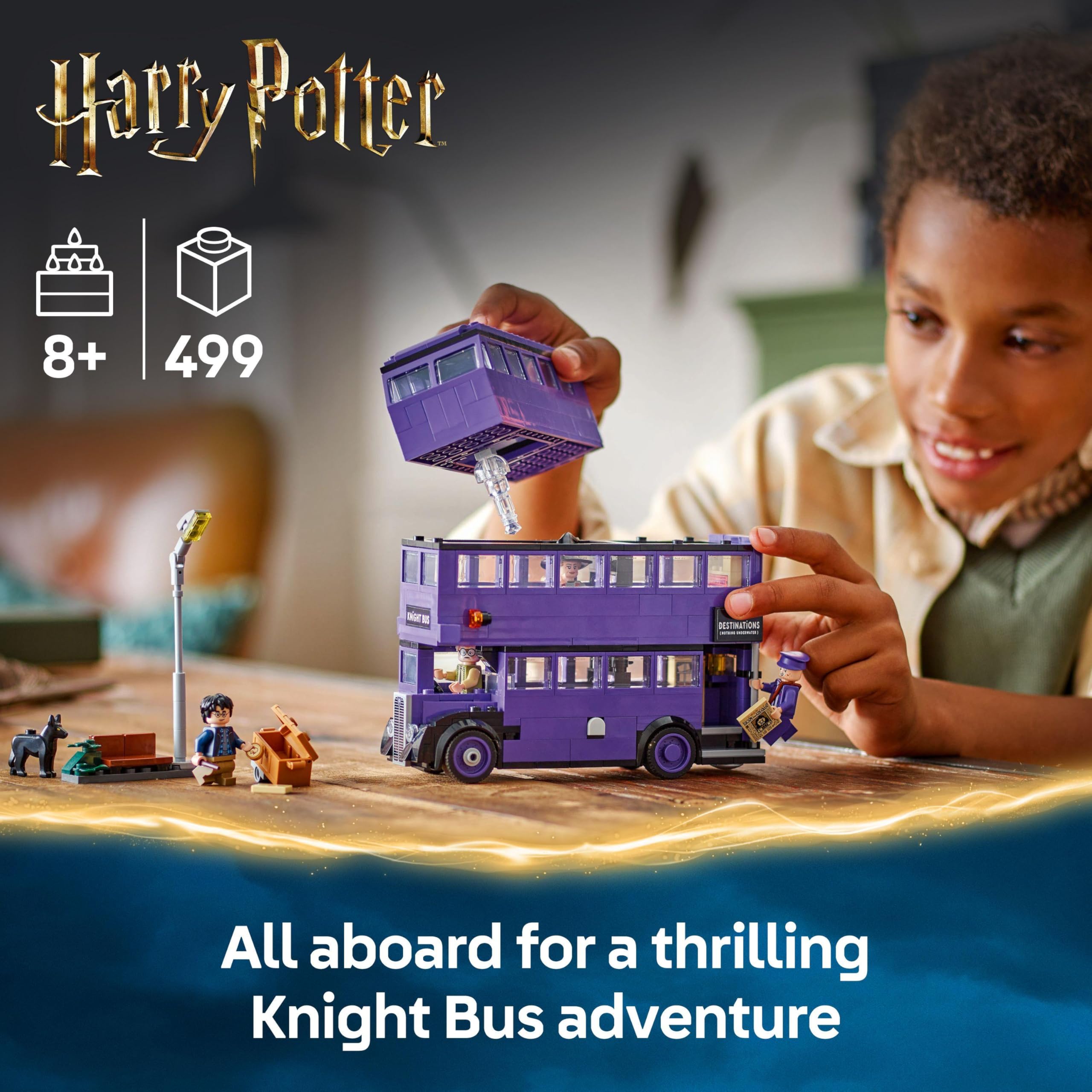 LEGO Harry Potter Knight Bus Adventure - 5 Minifigures & 499-Piece Building Set for Ages 8+