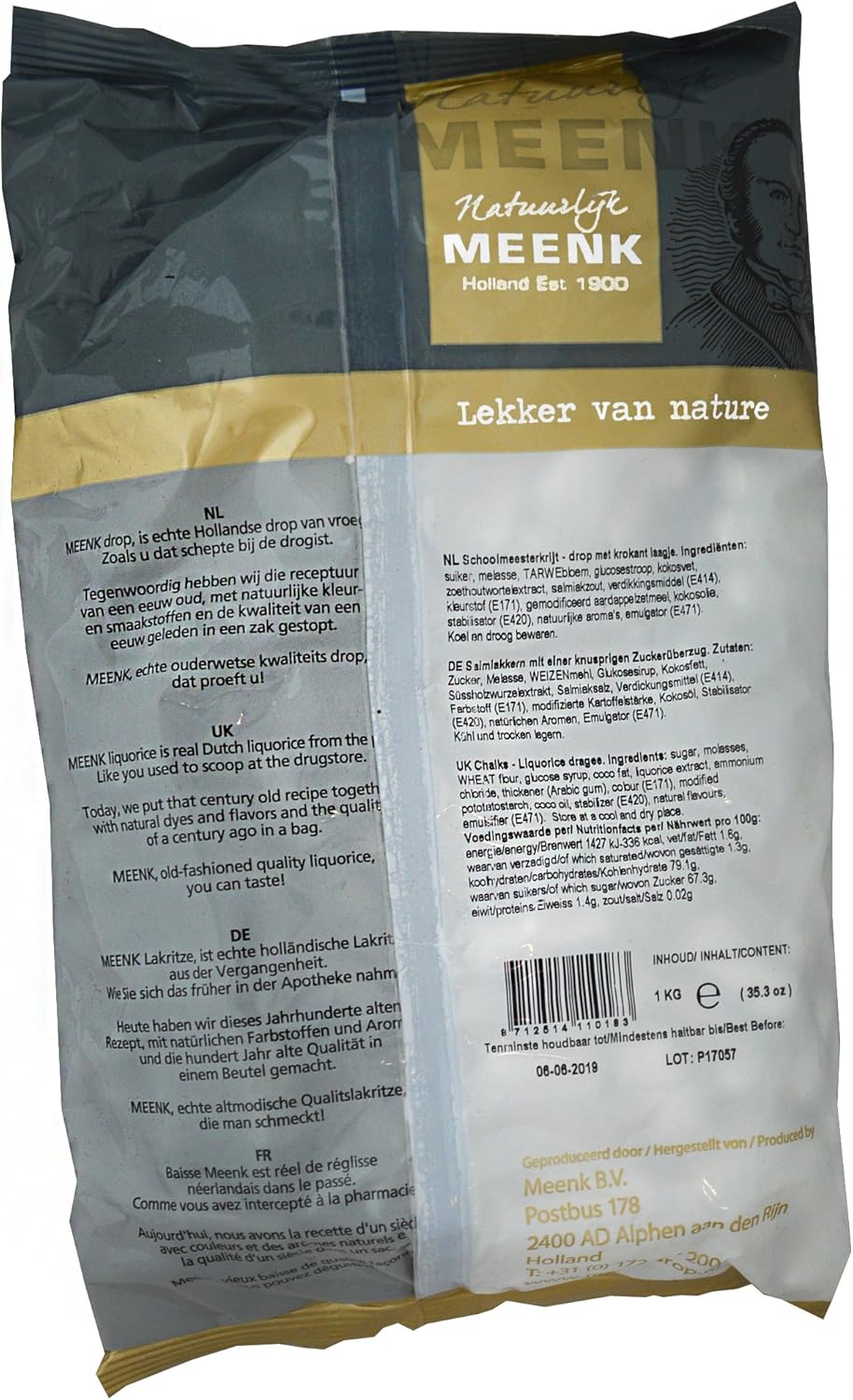 Van Vliet School Chalk Mint Liquorice 1kg - Dutch Soft Liquorice with Crunchy Coating 5