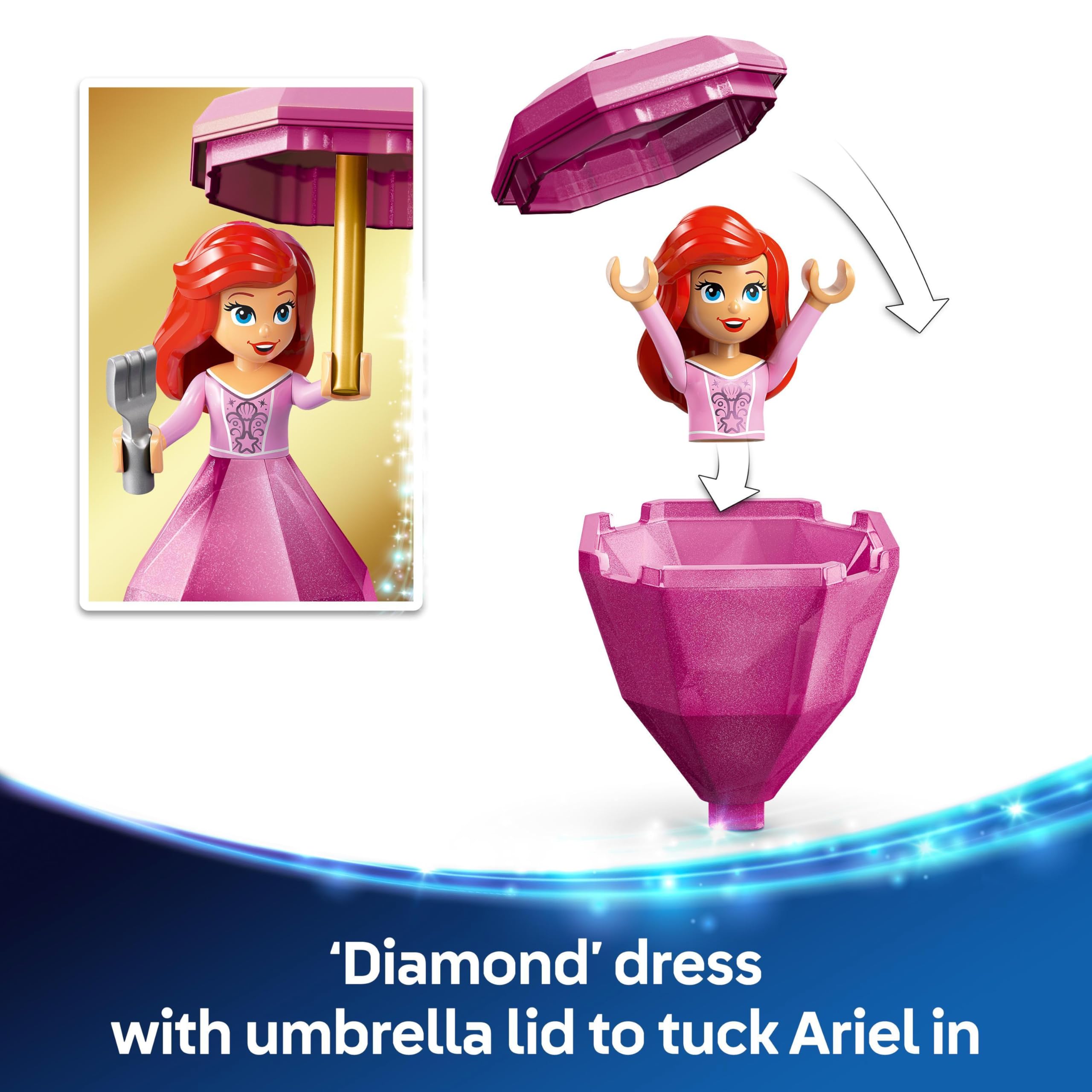 LEGO ǀ Disney Twirling Ariel Bauspielzeug – Kreisel-Spielset für Kinder ab 5 Jahren 3