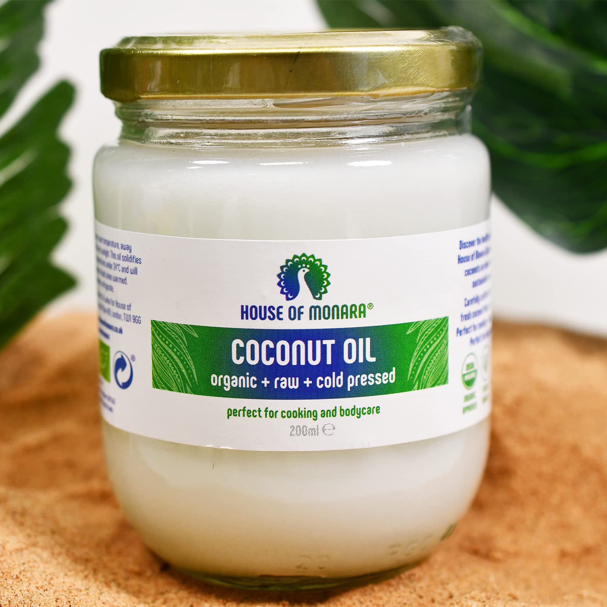 House of Monara Organic Extra Virgin Coconut Oil - Cold Pressed (200 ml) 4