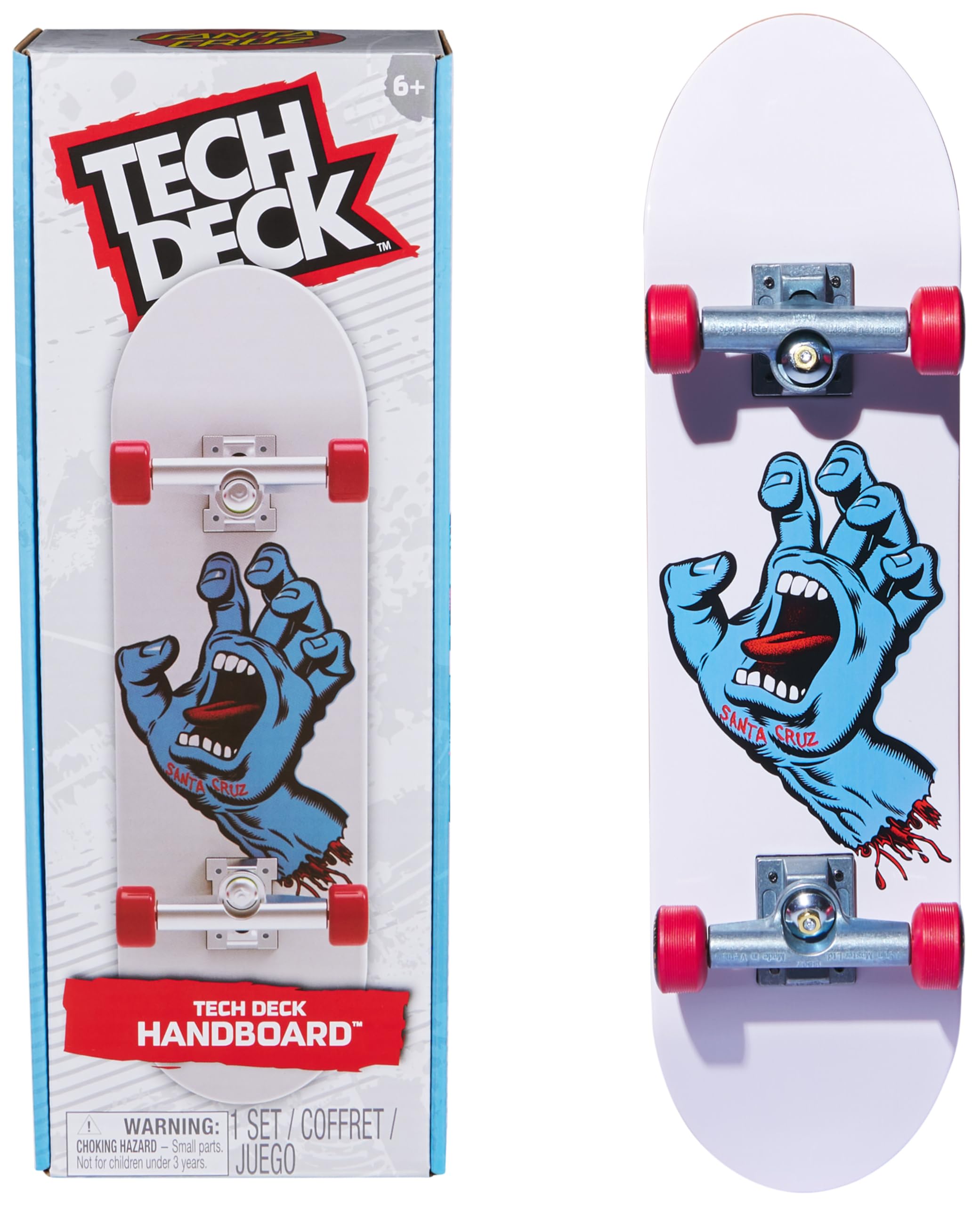 Tech Deck Santa Cruz Handboard - Authentic Mini Skateboard for Kids 6+