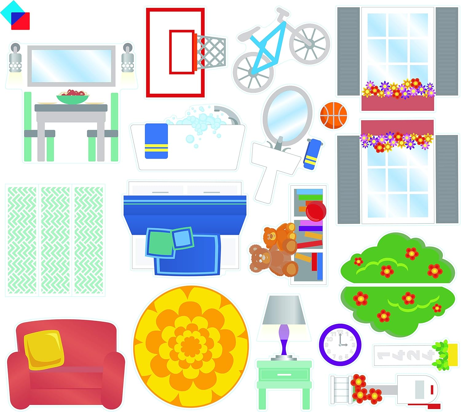 Magna-Tiles House 28 Piece Set - 3D Magnetic Building Tiles for Kids 3+ 4