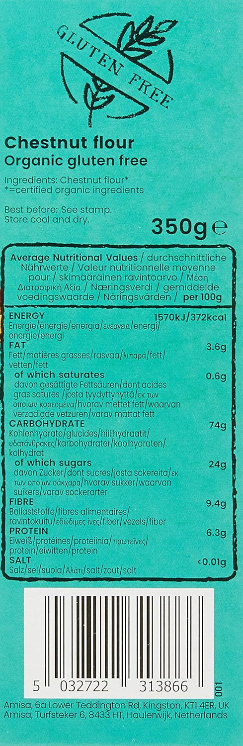 Amisa Glutenfreies Bio-Kastanienmehl 350g 3