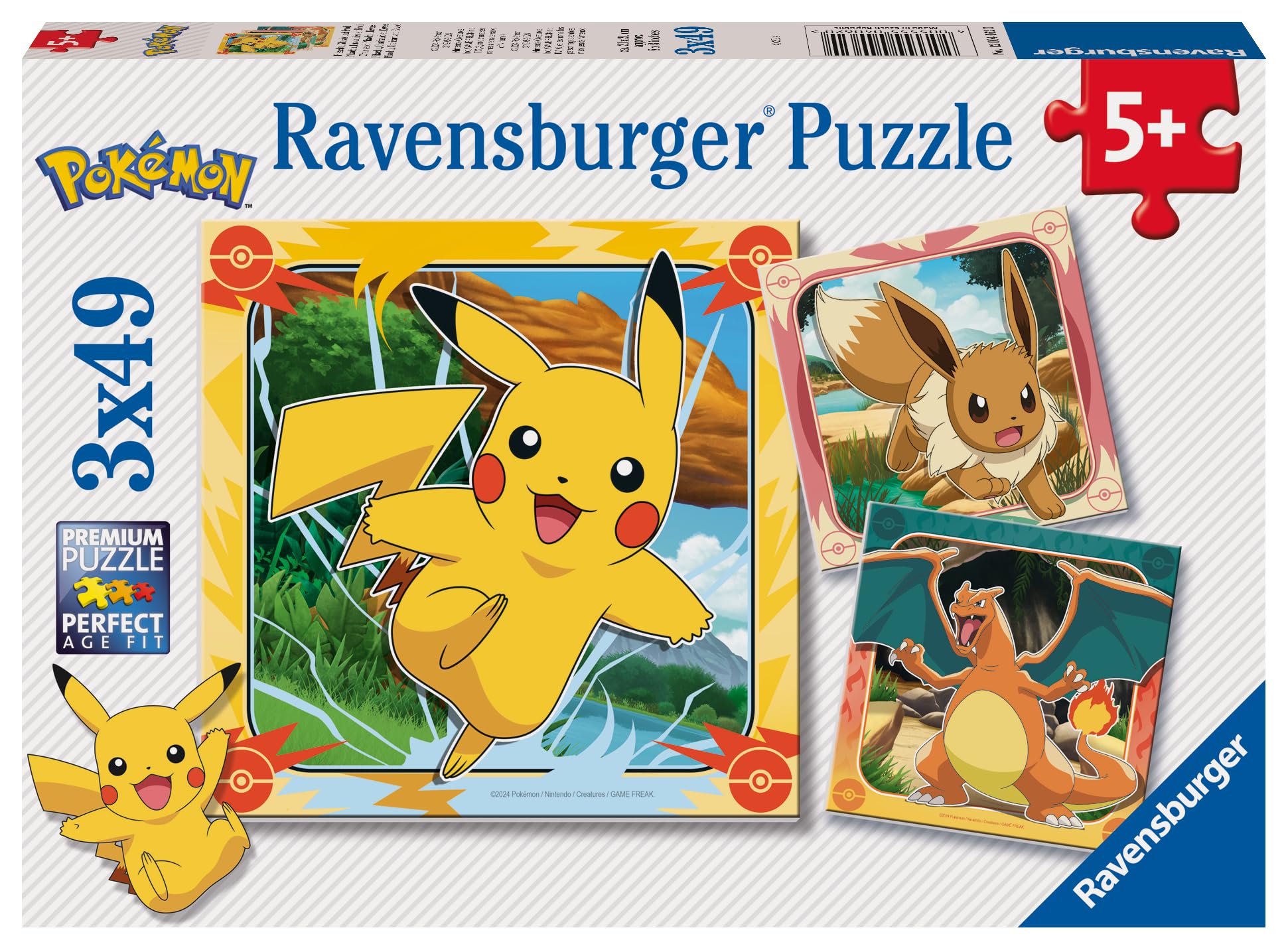 Ravensburger Pokemon 3x49 Piece Jigsaw Puzzles - Kids Puzzles Ages 5 and Up