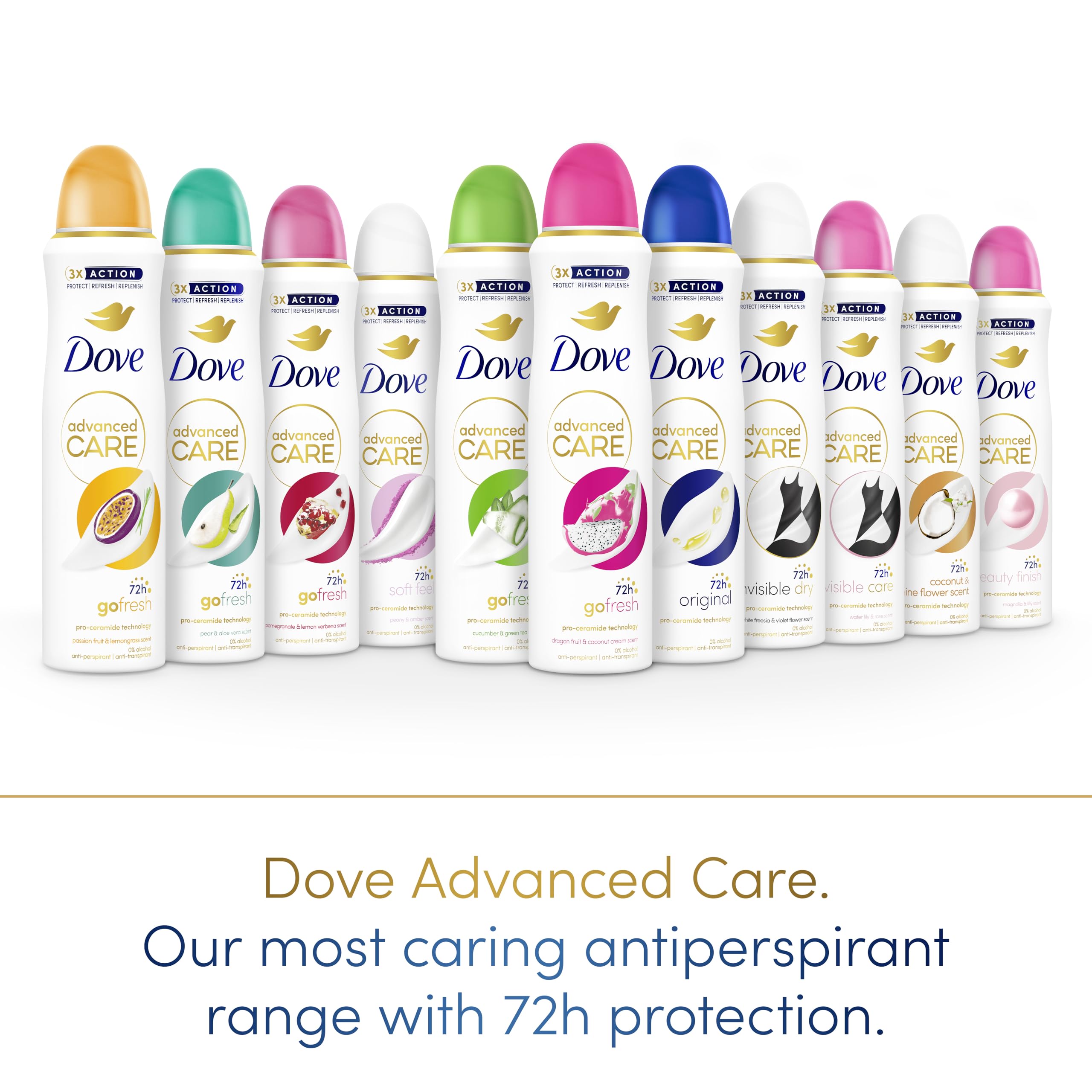 Dove Advanced Care Go Fresh Peach & White Blossom Antiperspirant Deodorant Spray (200 ml) 7