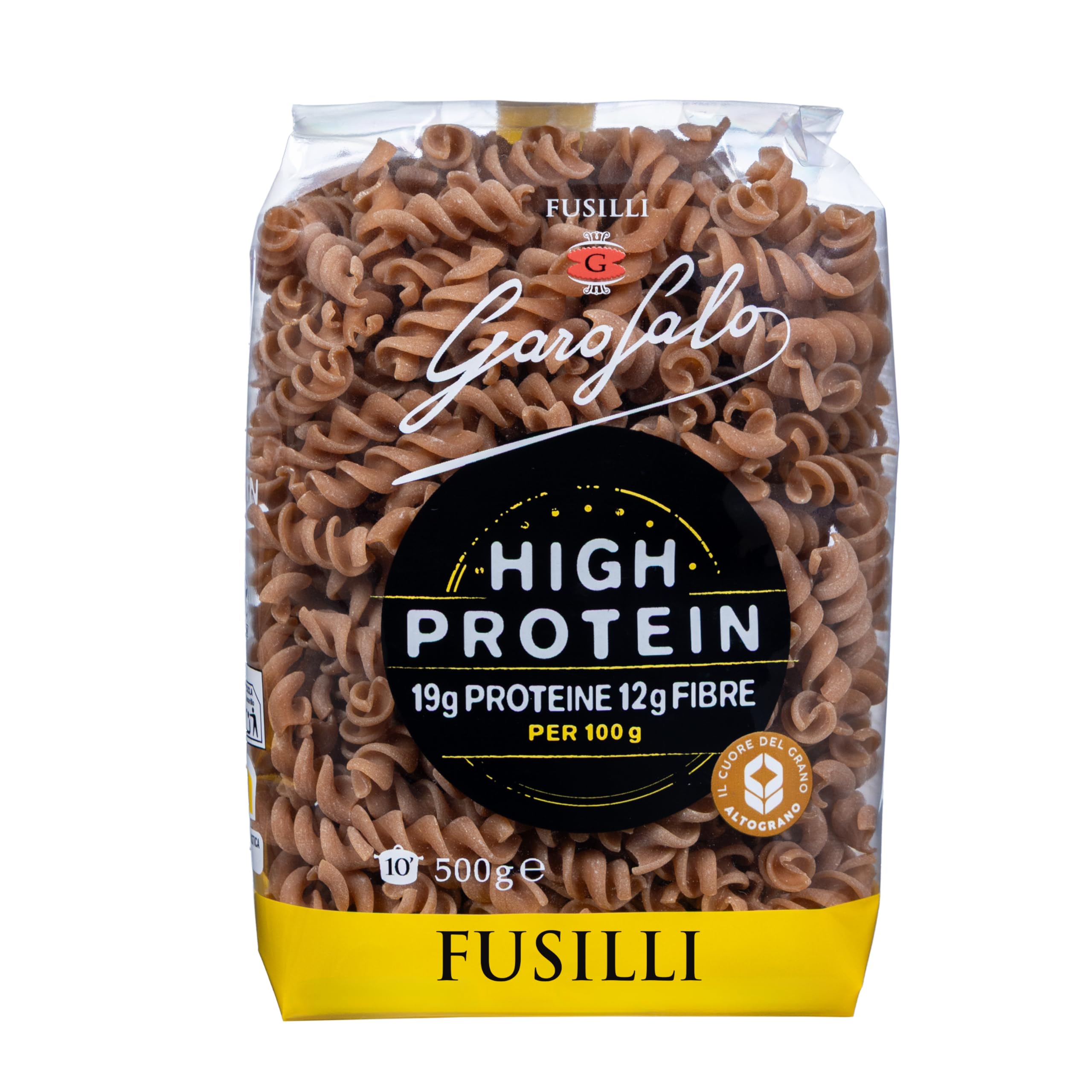 Garofalo High Protein Fusilli Pasta - 19g Protein, 12g Fibre | 500g Pack
