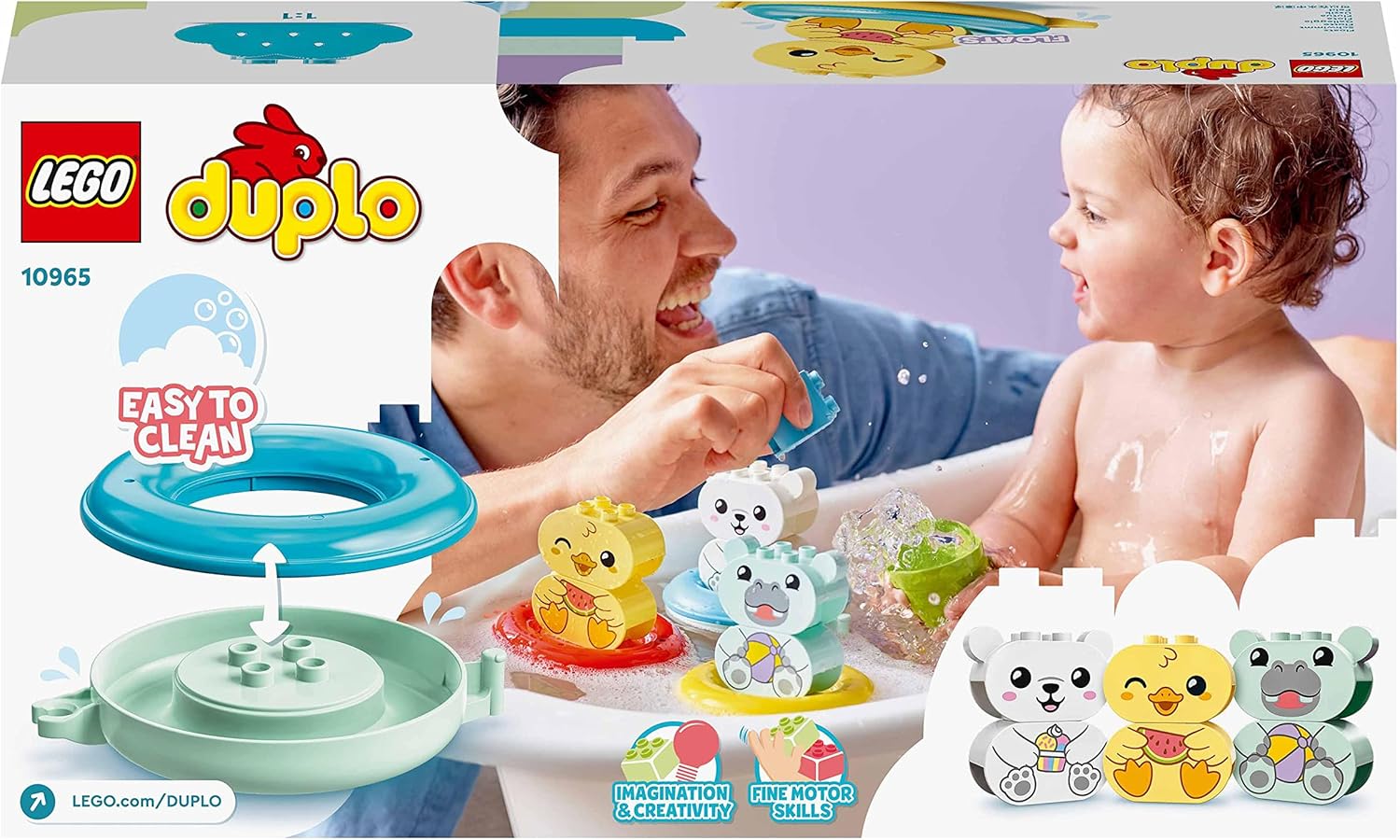 LEGO DUPLO Bath Time Fun: Floating Animal Train Bath Toy for Toddlers 18 Months+ 6
