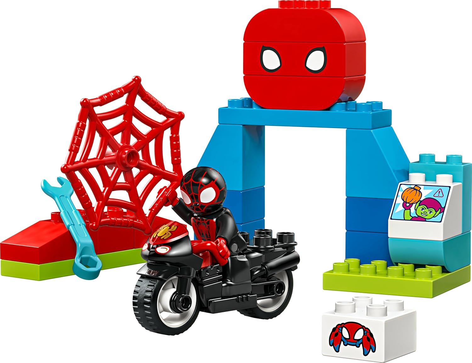 LEGO DUPLO Marvel Spin’s Motorcycle Adventure - Building Set for Toddlers 2+ 6