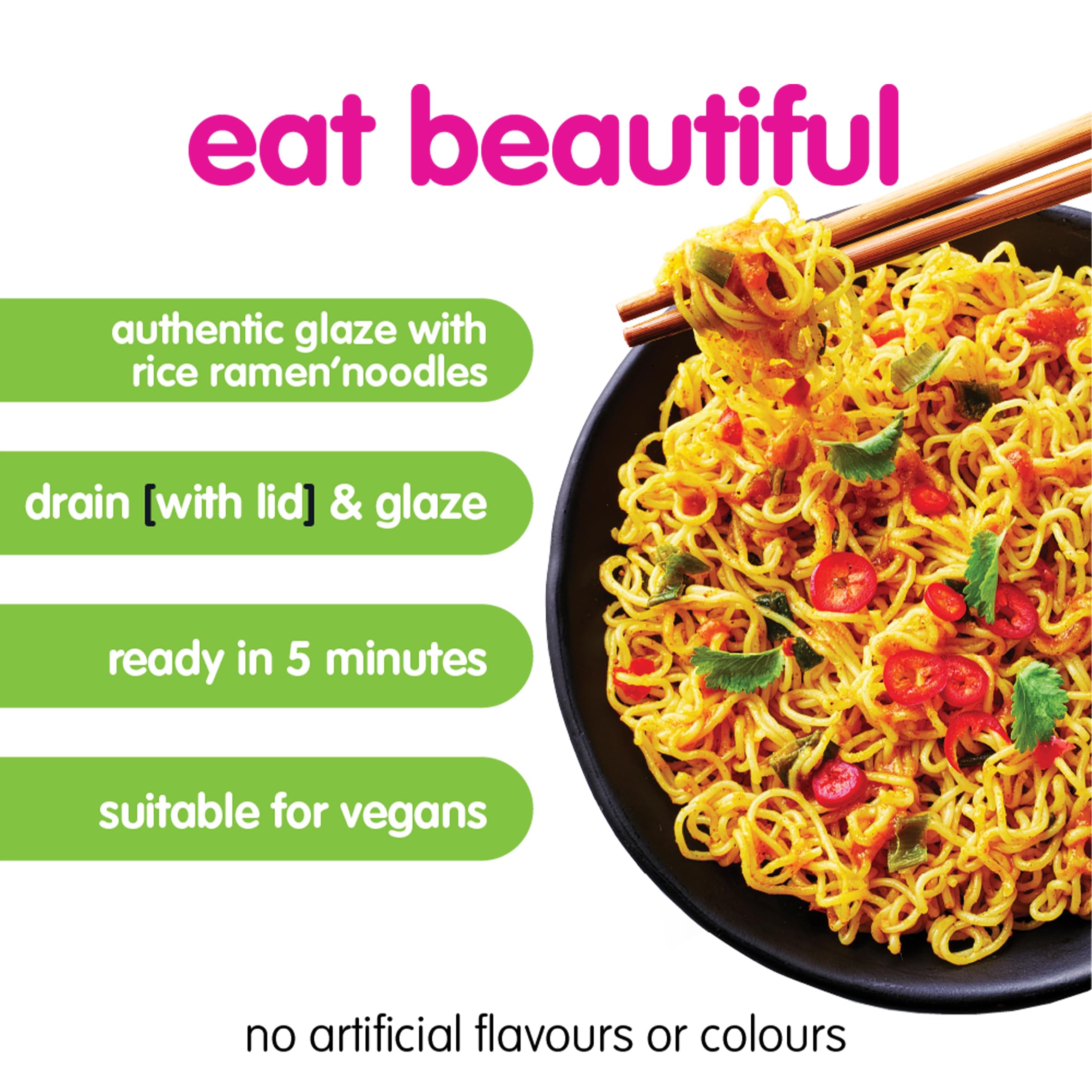 Itsu Singapore Stir Fry Style Noodles 79g | Instant Noodles Multipack Pots | Air-Dried Rice Ramen with Curry Glaze | Pack of 6 6