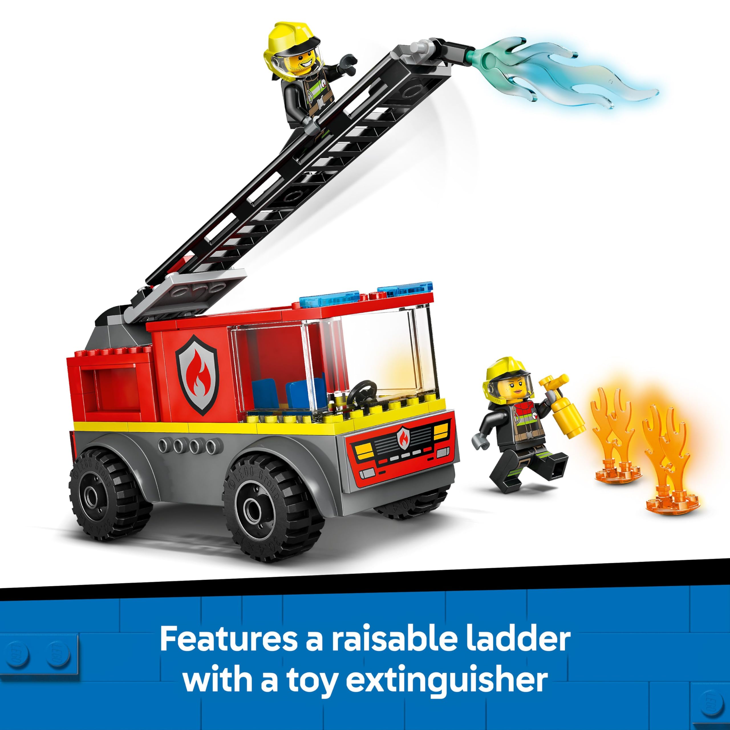LEGO City Fire Engine with Ladder Toy - Building Set for Kids Aged 4+ 11