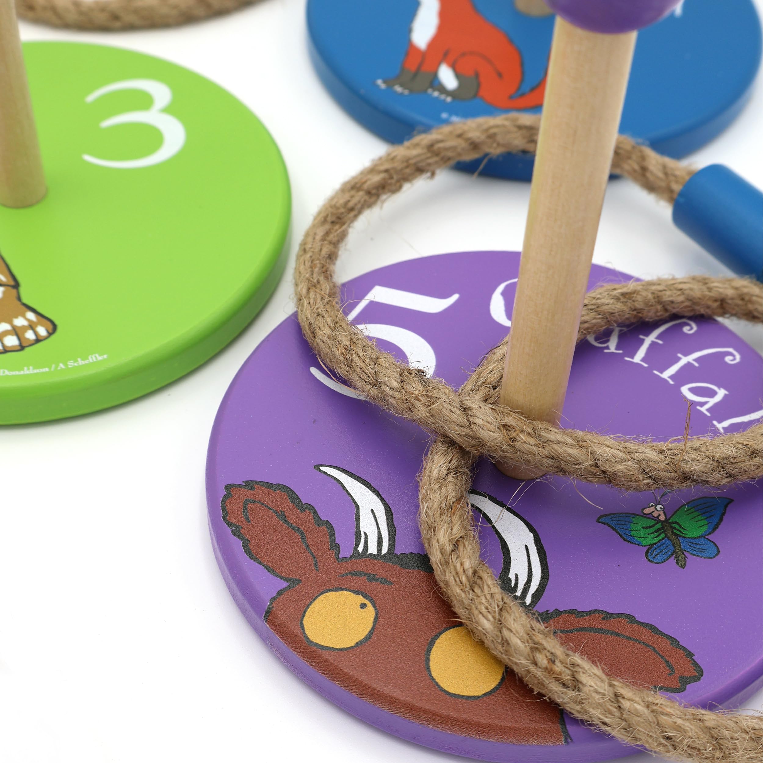 Gruffalo Wooden Ring Toss Set - Outdoor Family Game for Kids 3+ 5