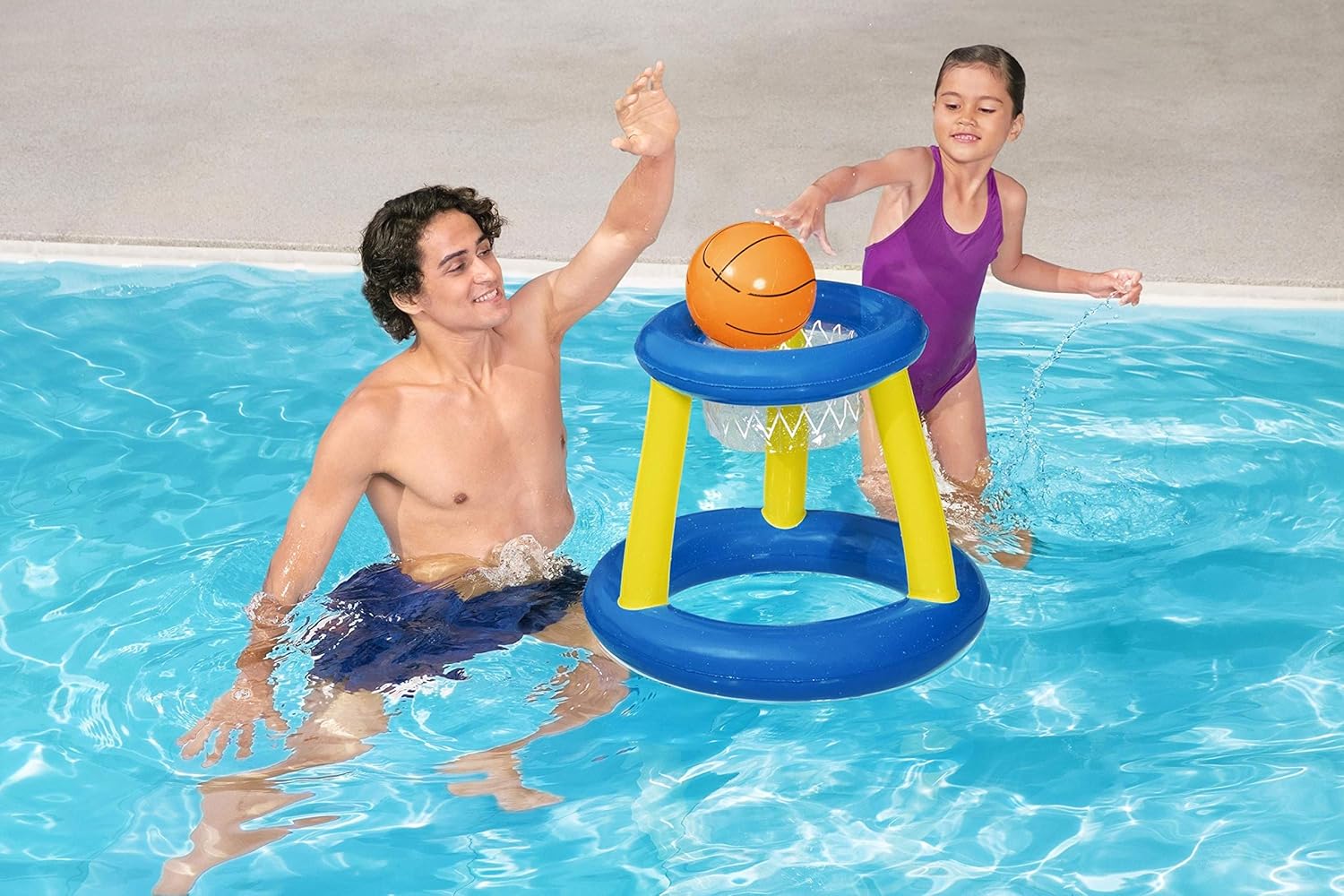 Bestway Splash N Hoop Inflatable Basketball Pool Game - Floating Water Toy for Kids 3+ 11