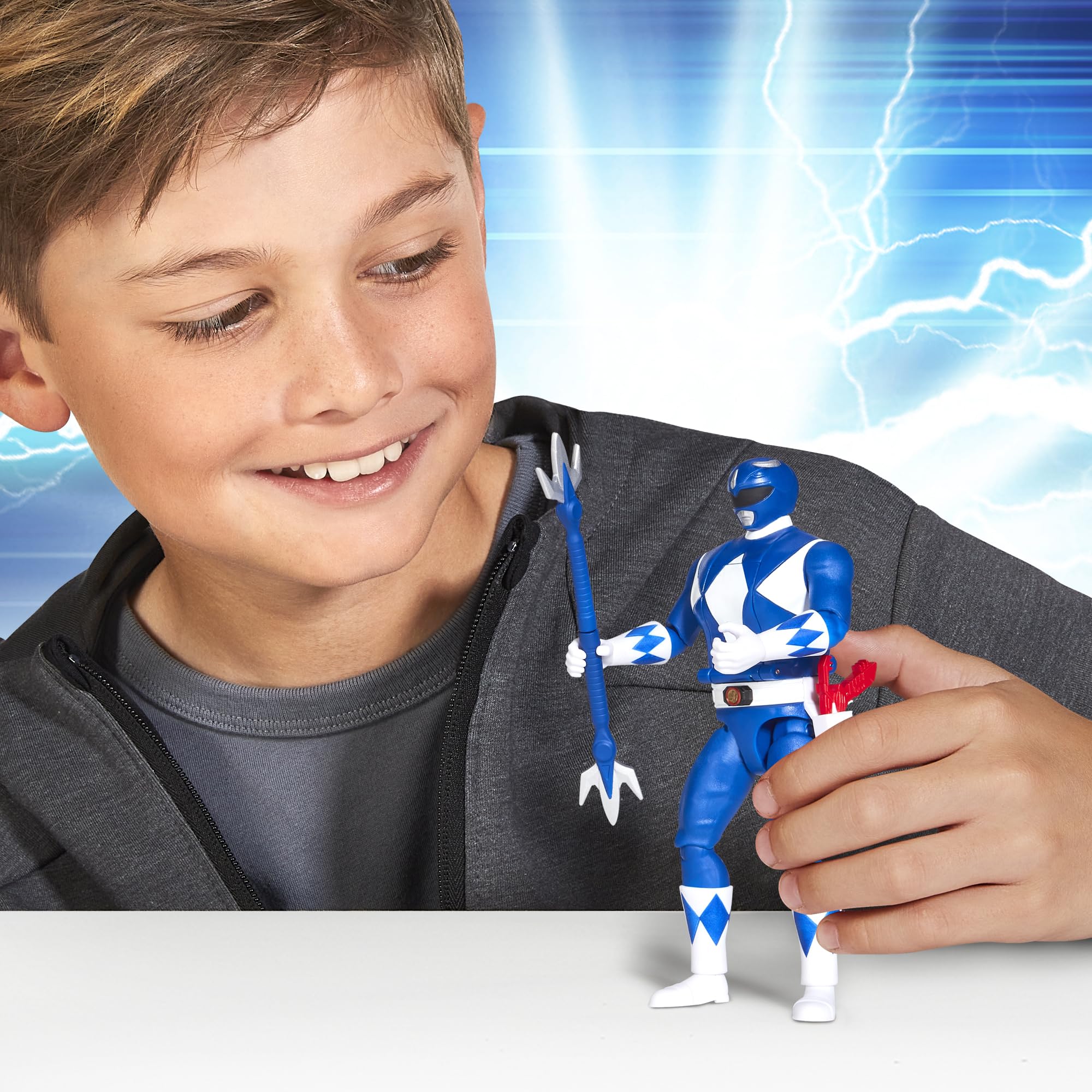 Power Rangers Blue Ranger Auto-Morphin Action Figure | 15 cm | Ages 4+ 2