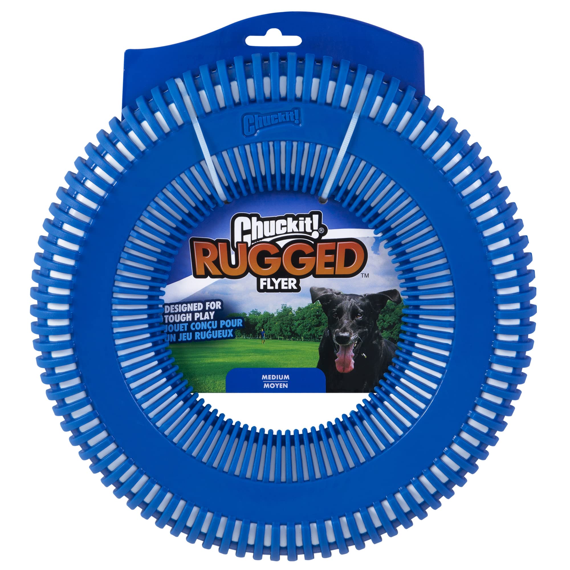 Chuckit! Rugged Flyer Dog Toy - Durable Fetch Toy for Active Dogs | Size L | Floats